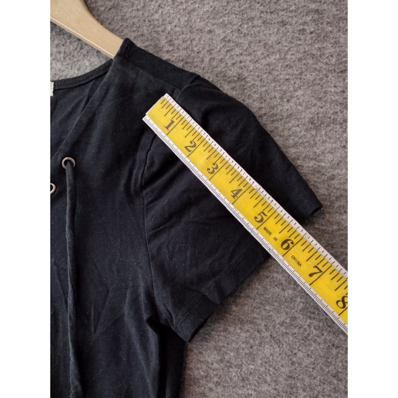 Vintage Heart & Hips Sundress Shirt Dress Juniors M Black Knee Length Cap Sleeve Knit 60% Cotton 35% Rayon 5% Spandex Casual Summer Vintage: No Size 32" / US 10 / IT 46 - 5 Thumbnail
