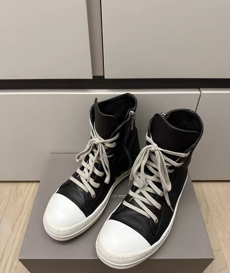 Rick Owens Rick Owens Mainline Pebbled Leather High-Top Zipper Size US 7 / EU 40 - 2 Thumbnail