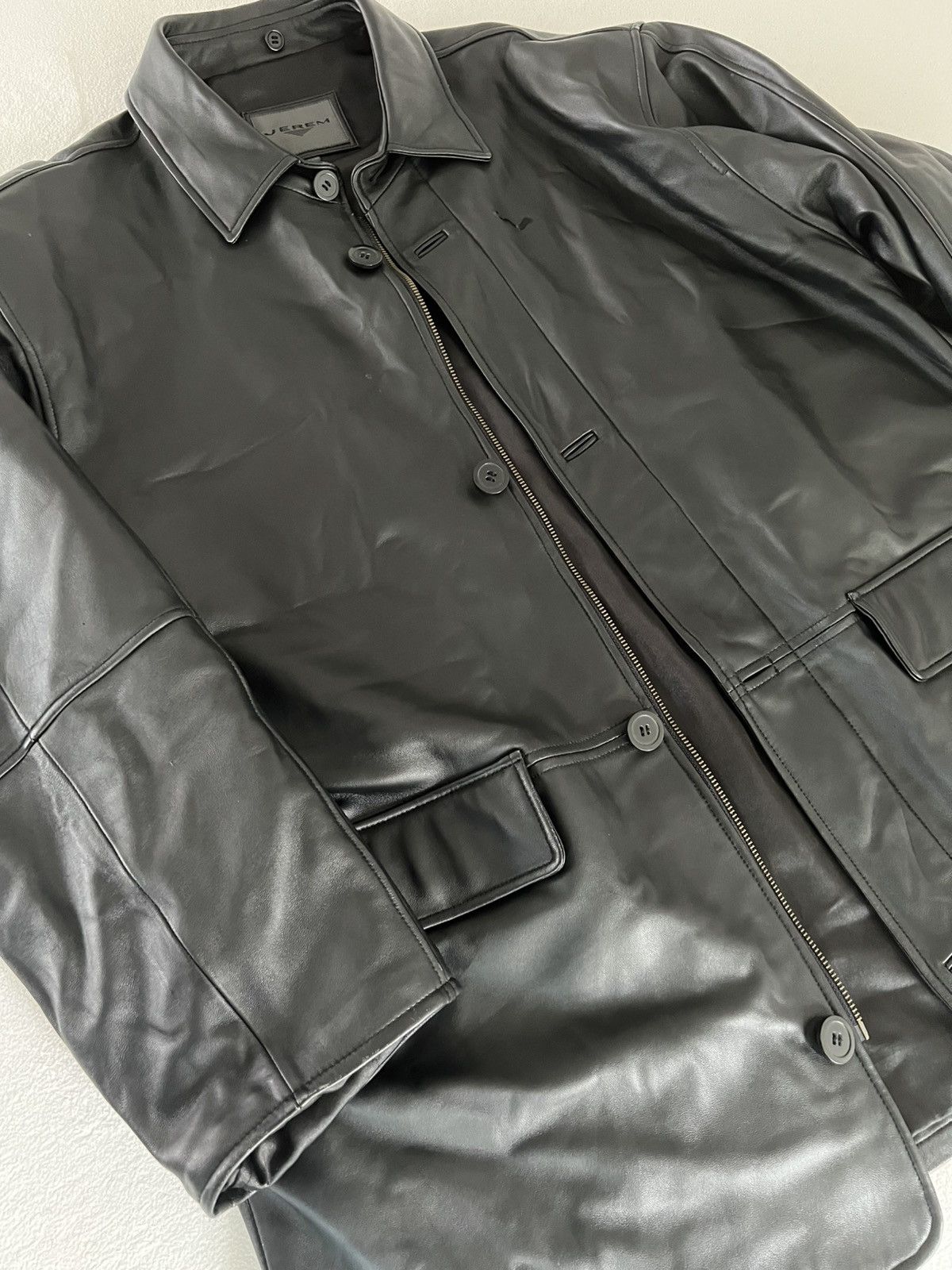 Other Black Leather Coat *Great Condition* Size US XL / EU 56 / 4 - 3 Thumbnail