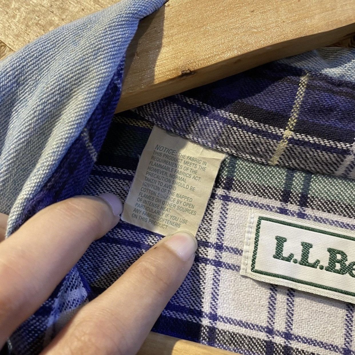 L.L. Bean × Vintage Vintage 90s LL Bean Heavy Cotton Button Shirt Denim USA Size US L / EU 52-54 / 3 - 9 Thumbnail