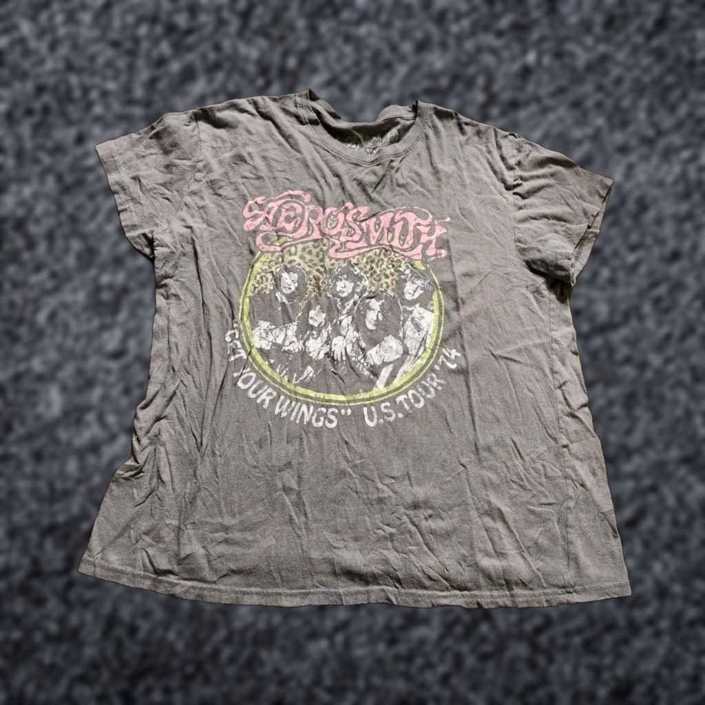 Aerosmith Womens 2XL Aerosmith Get Your Wings Tour T Shirt Band Tee Shirt Womens Size XXL / US 16-18 / IT 52-54 - 1 Thumbnail