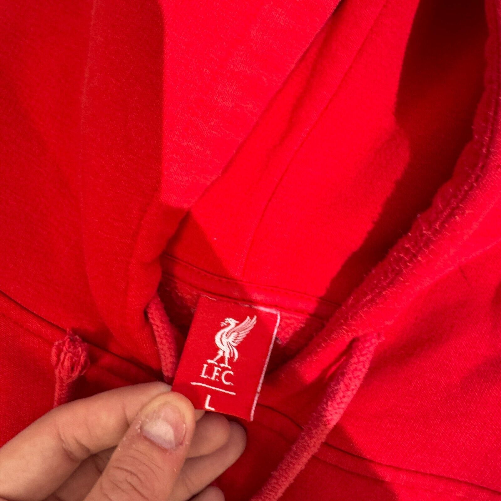 Vintage Vintage Red Cotton Hoodie Size L Liverpool FC Y2K Soccer Size US L / EU 52-54 / 3 - 7 Thumbnail