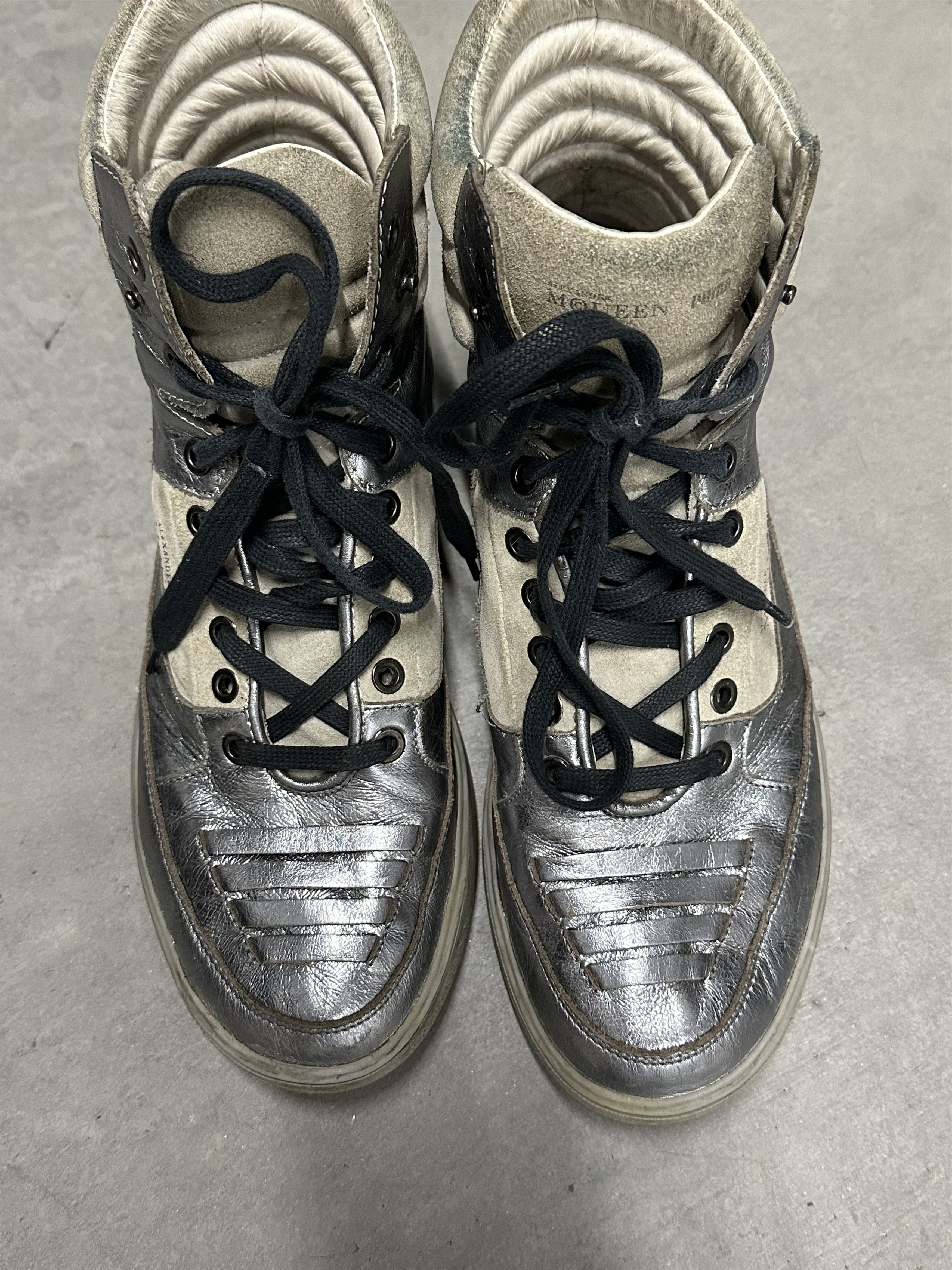 Alexander McQueen × Puma Alexander Rare McQueen X PUMA Silver Sneakers 2000's Size US 7 / EU 40 - 1 Thumbnail