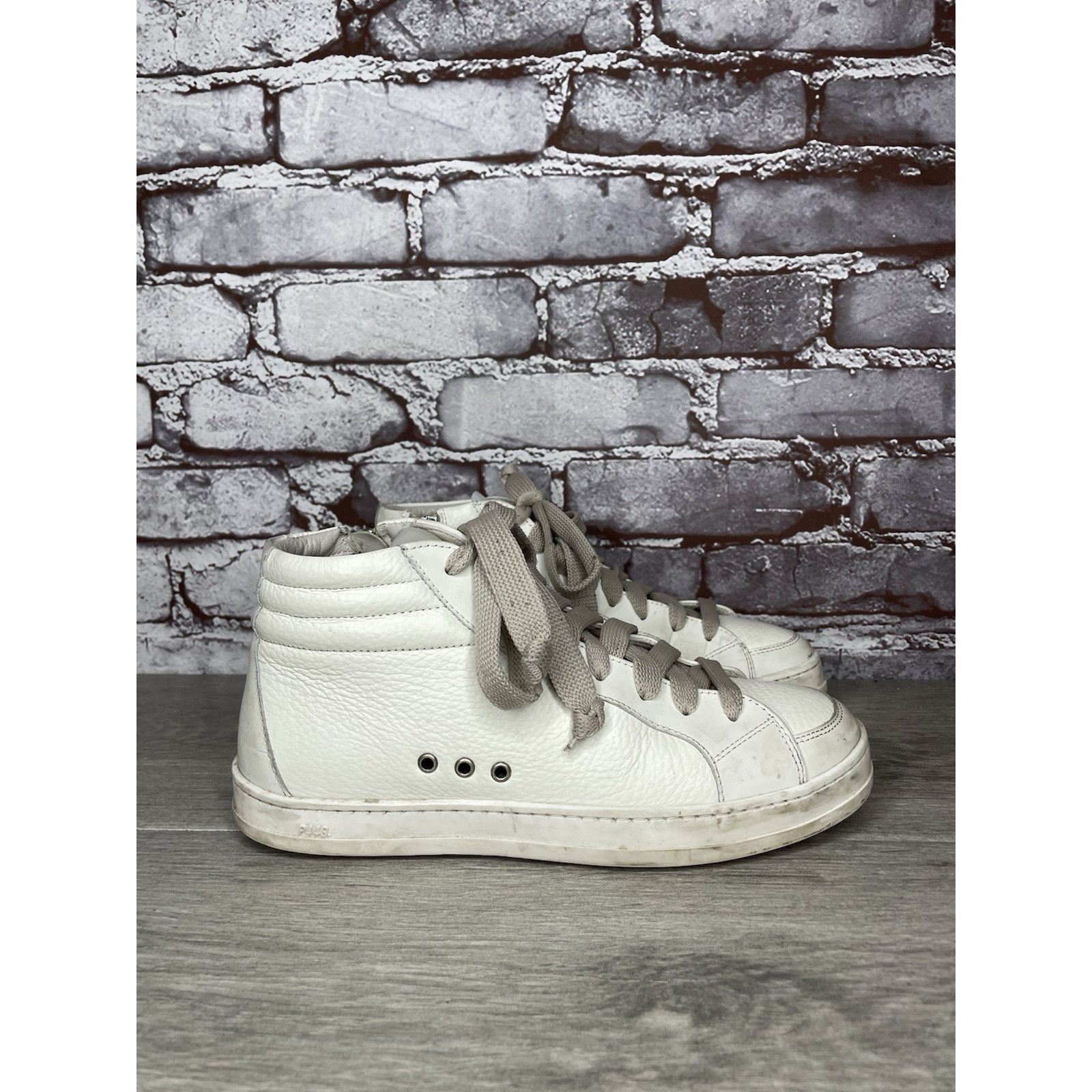 P448 P448 Mid Skate Luxury Leather Styling Off-White Gray Lace Wo Size US 6.5 / IT 36.5 - 15 Thumbnail