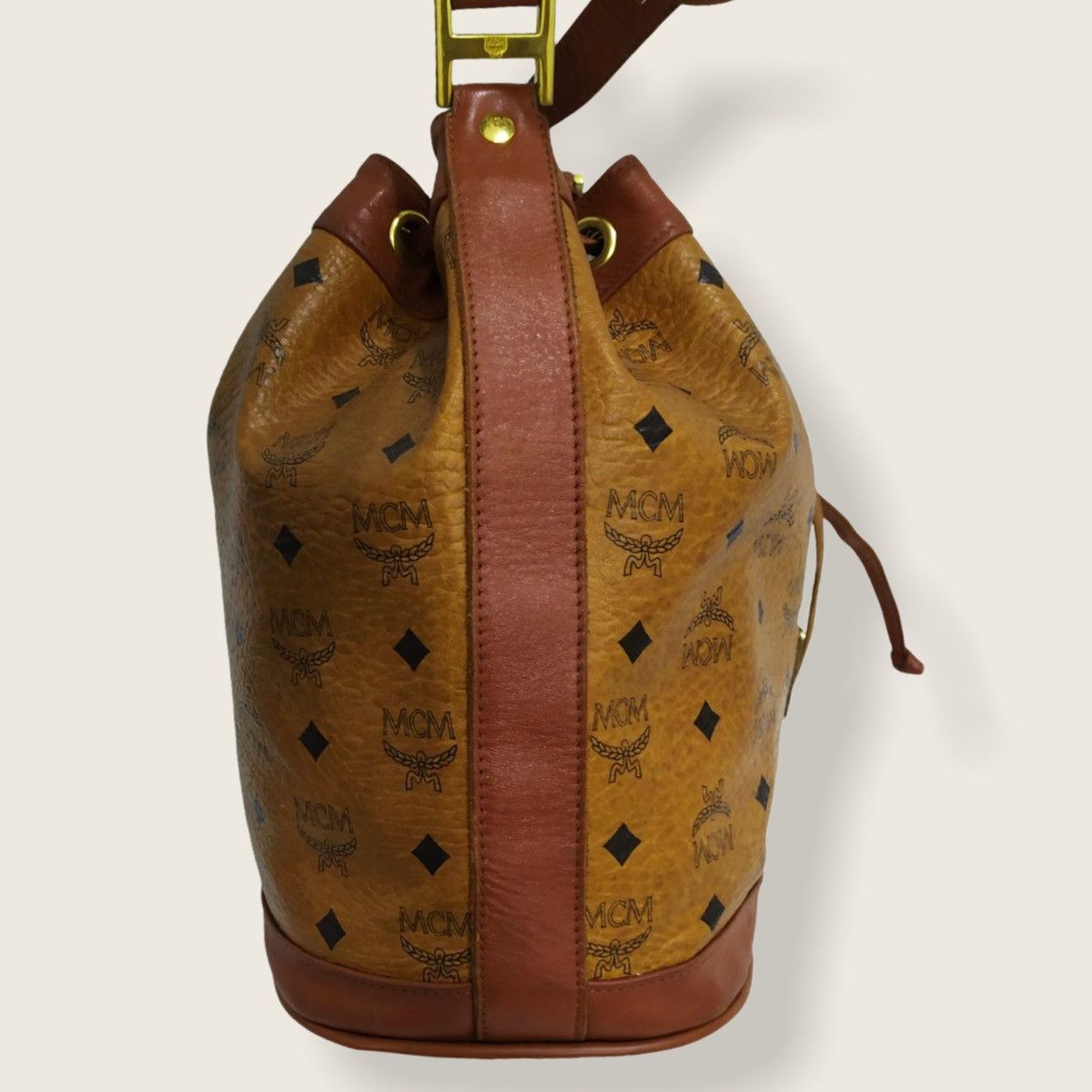MCM AUTHENTIC MCM BUCKET DRAWSTRING SHOULDER BAG Size ONE SIZE - 3 Thumbnail