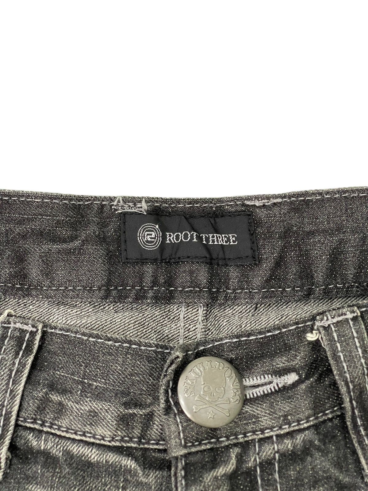 Japanese Brand Distress Jeans Root Three Regular Straight 6🟦3 Size US 31 - 10 Thumbnail