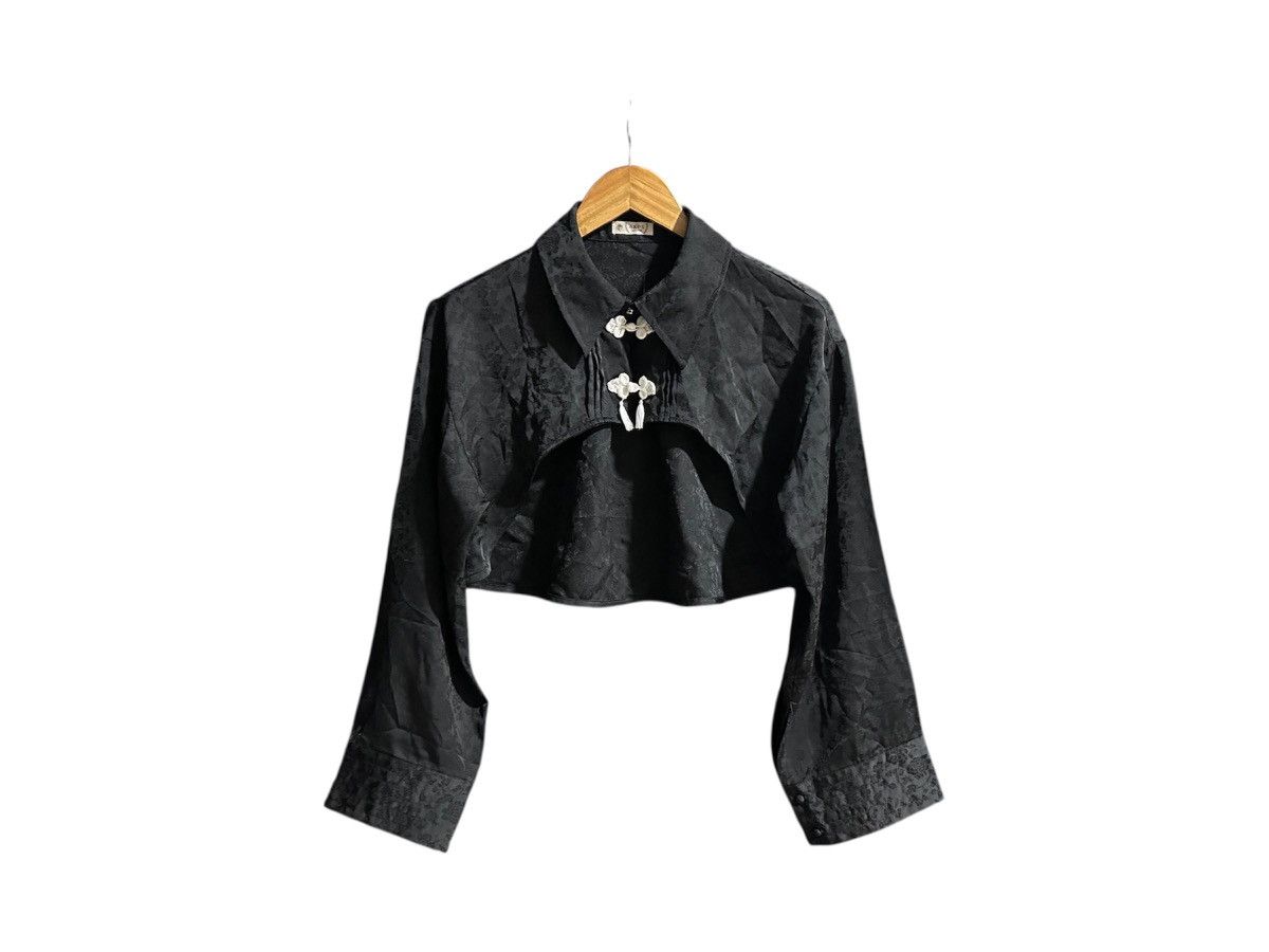 Japanese Brand 🔥Y2K Vintage Axes Femme Cropped Bolero Chinese Shirt Size M / US 6-8 / IT 42-44 - 2 Thumbnail