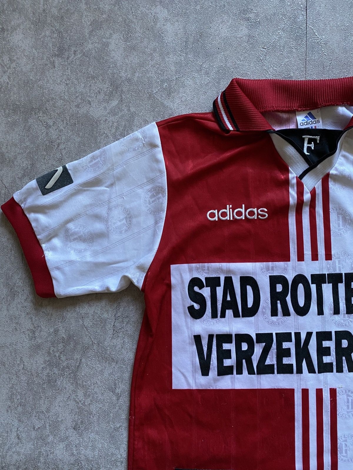 Adidas 1997/98 Feyenoord Rotterdam Home Adidas Jersey Made in UK Size US S / EU 44-46 / 1 - 6 Thumbnail