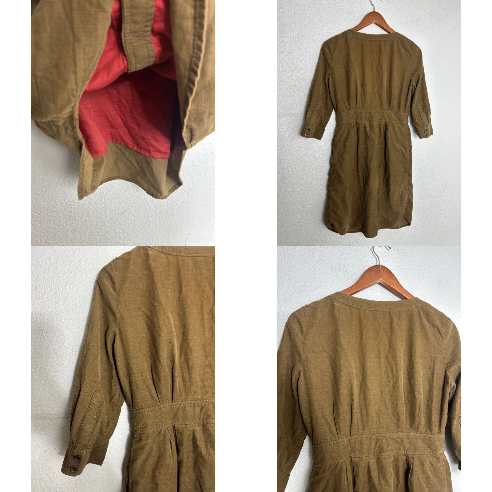 Maeve Womens Dress 2 Brown Micro Corduroy Knee Length A-Line Womens Shoes?