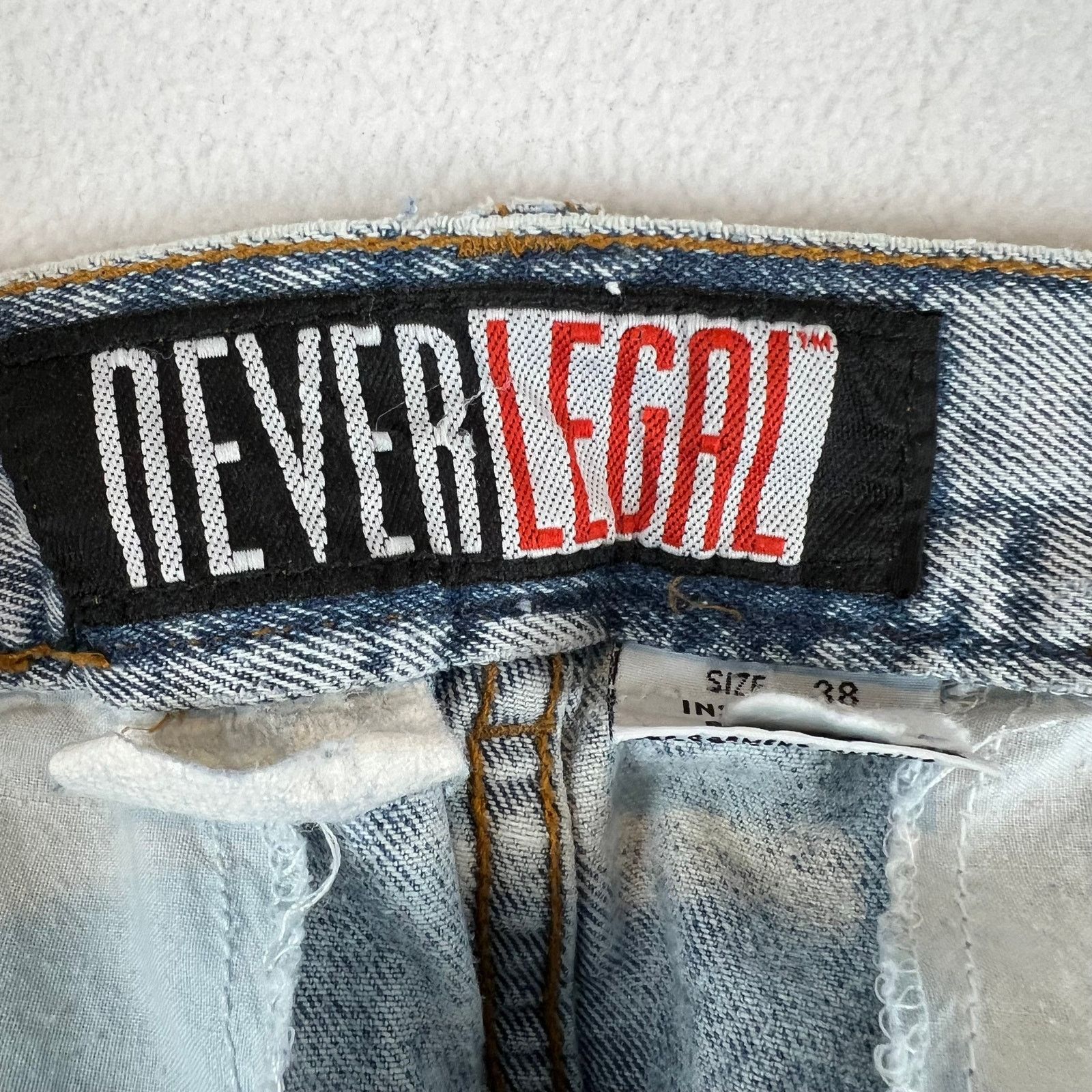 Other Sergio Never Legal Jeans Mens 38x34 Blue Acid Wash 90s Denim Size US 38 / EU 54 - 5 Thumbnail