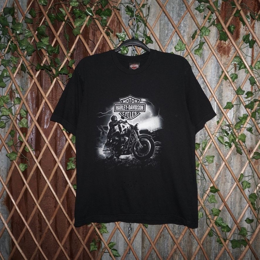 Harley Davidson Medium - Vintage Y2K Harley Davidson biker 00s skull t-shirt Size US M / EU 48-50 / 2 - 1 Thumbnail