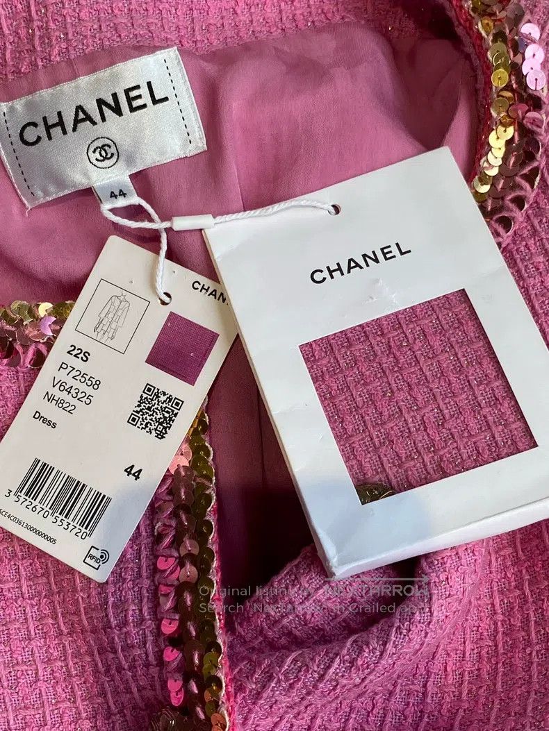 Chanel Chanel 22-year-old spring and summer rose-red dress Size M / US 6-8 / IT 42-44 - 4 Thumbnail