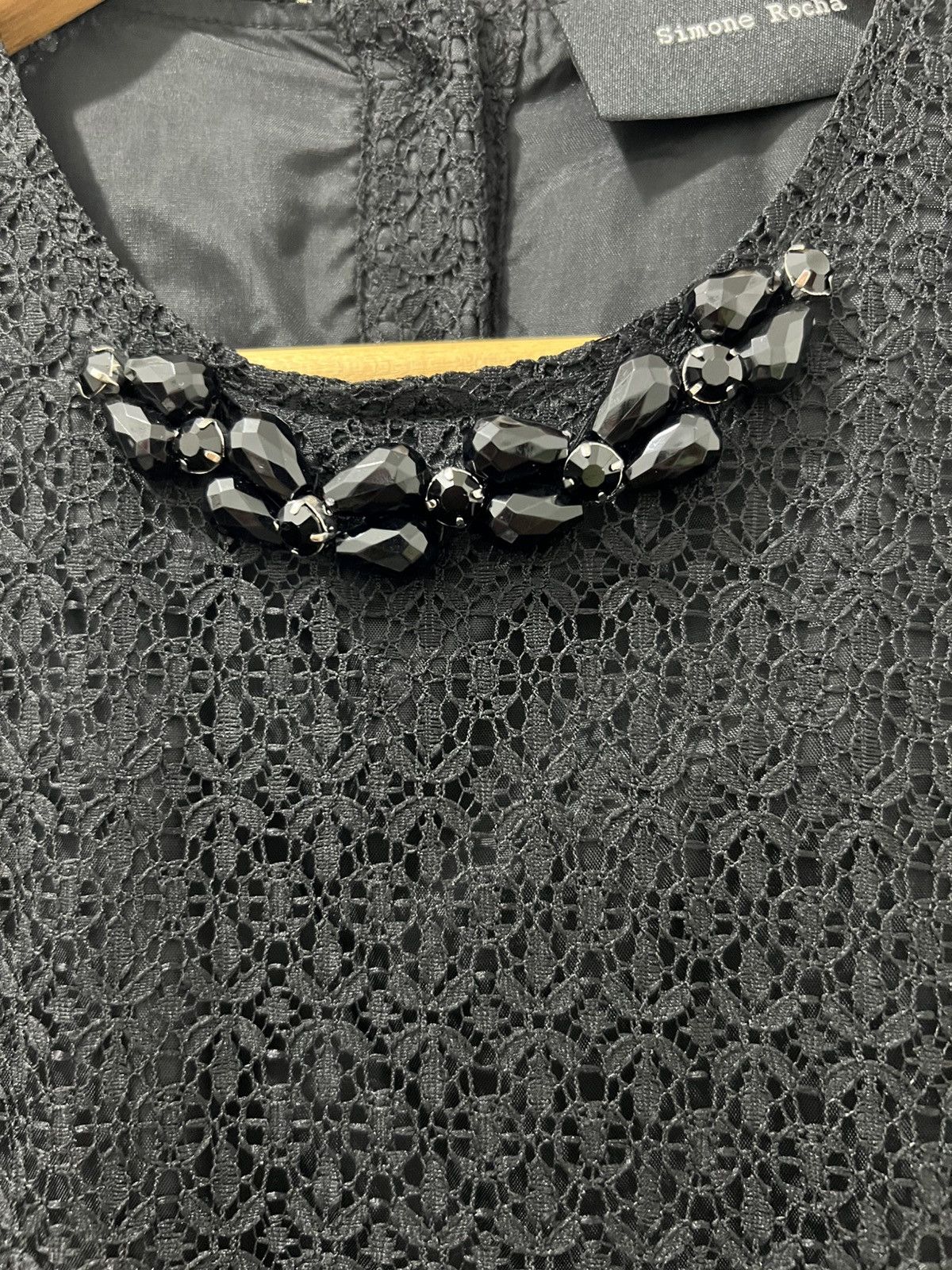 Simone Rocha Simone Rocha - Embellished Crystal Layered Lace Maxi Dress Size S / US 4 / IT 40 - 7 Thumbnail