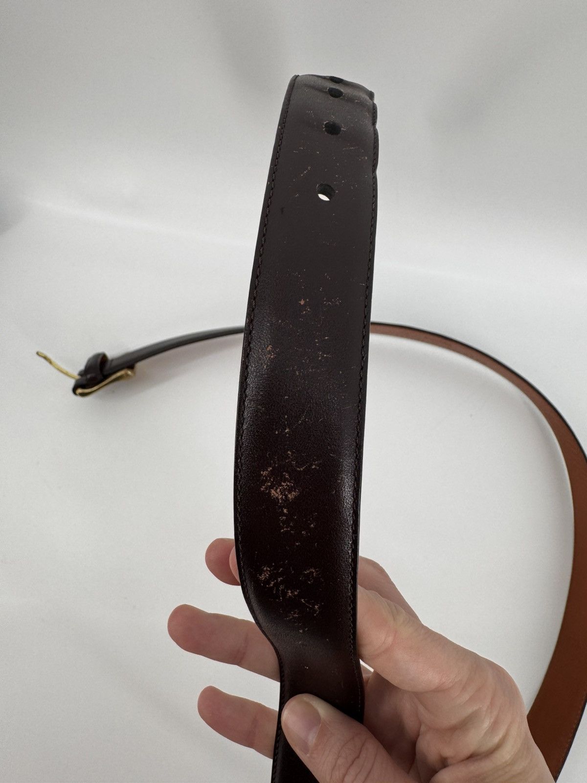 Coach Coach Men’s Brown Leather Belt 42” Size 42 - 5 Thumbnail