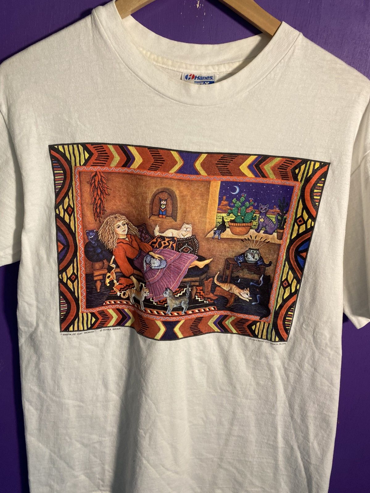 Arts & Science Vintage 90s Santa fe cat lady art tee Size US M / EU 48-50 / 2 - 3 Thumbnail