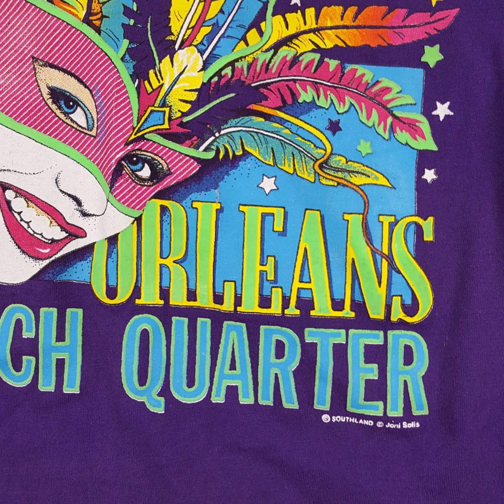 Vintage VINTAGE 90s Marti Gras New Orleans T-Shirt Men Small Purple Festival USA Cotton Embroidered Logo Retro Y2K Size US S / EU 44-46 / 1 - 4 Thumbnail