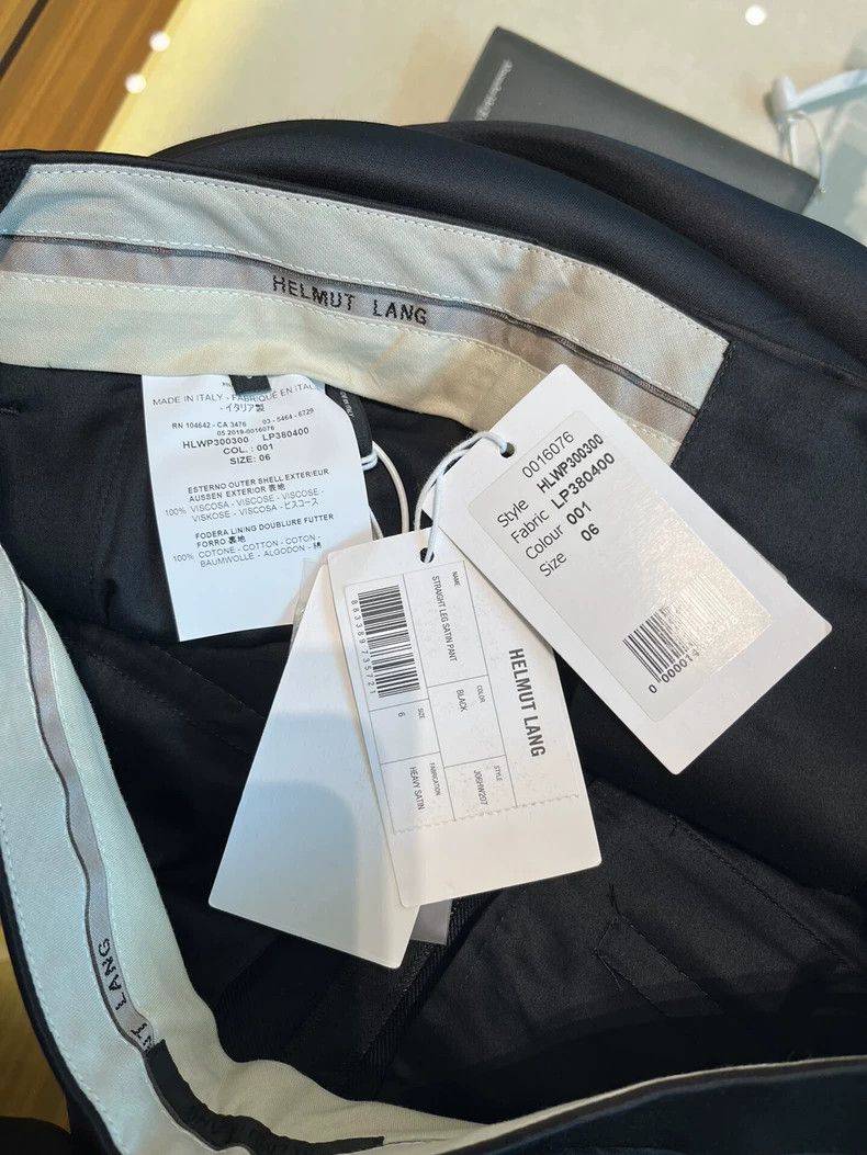 Helmut Lang Helmut Lang size 6New Black Satin Trousers 2501-Nextarrow Size US 38 / EU 54 - 5 Thumbnail