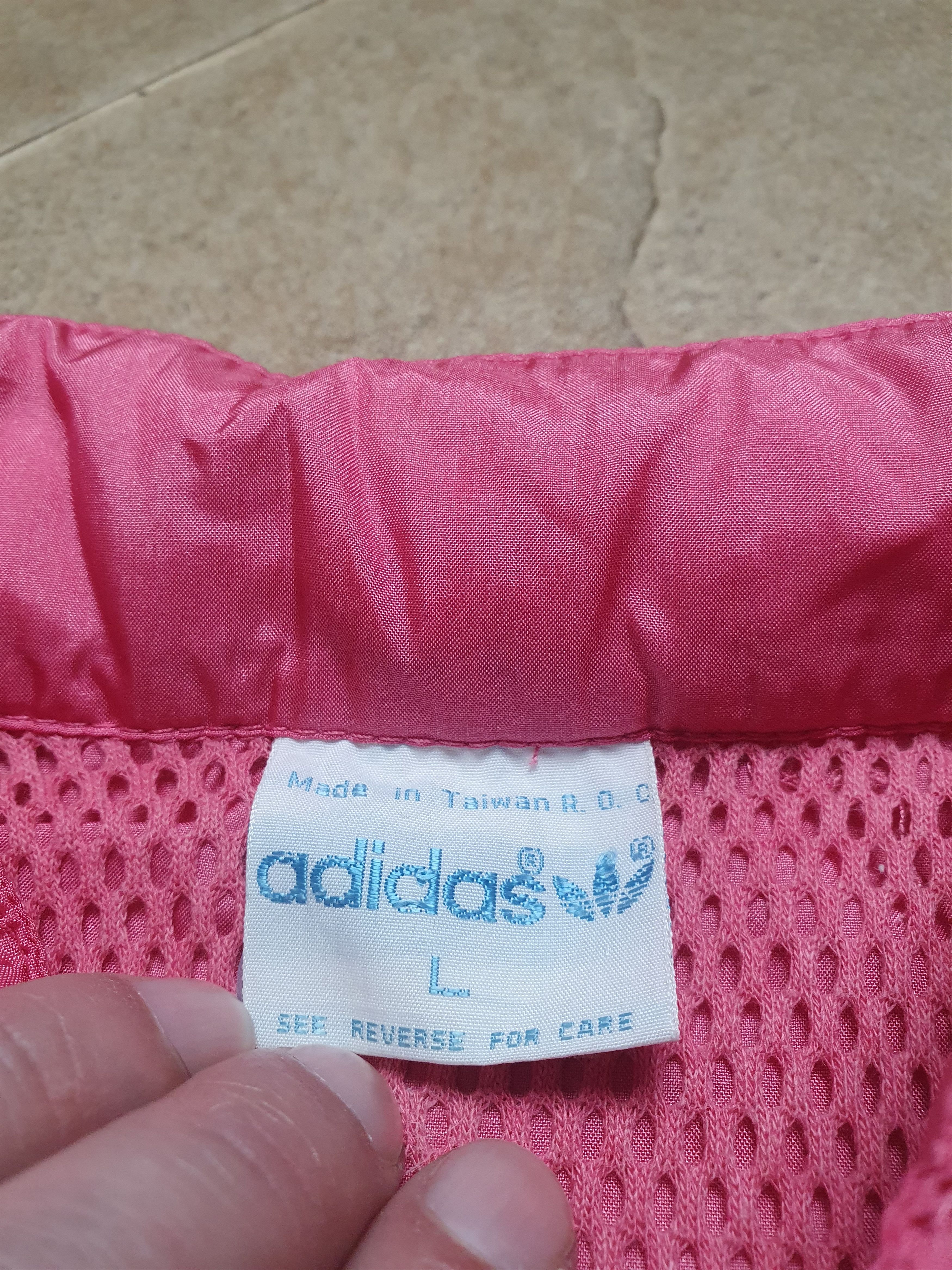 Adidas Vintage Women's 80s 90s Adidas Windbreaker Jacket Pink Size L / US 10 / IT 46 - 14 Thumbnail