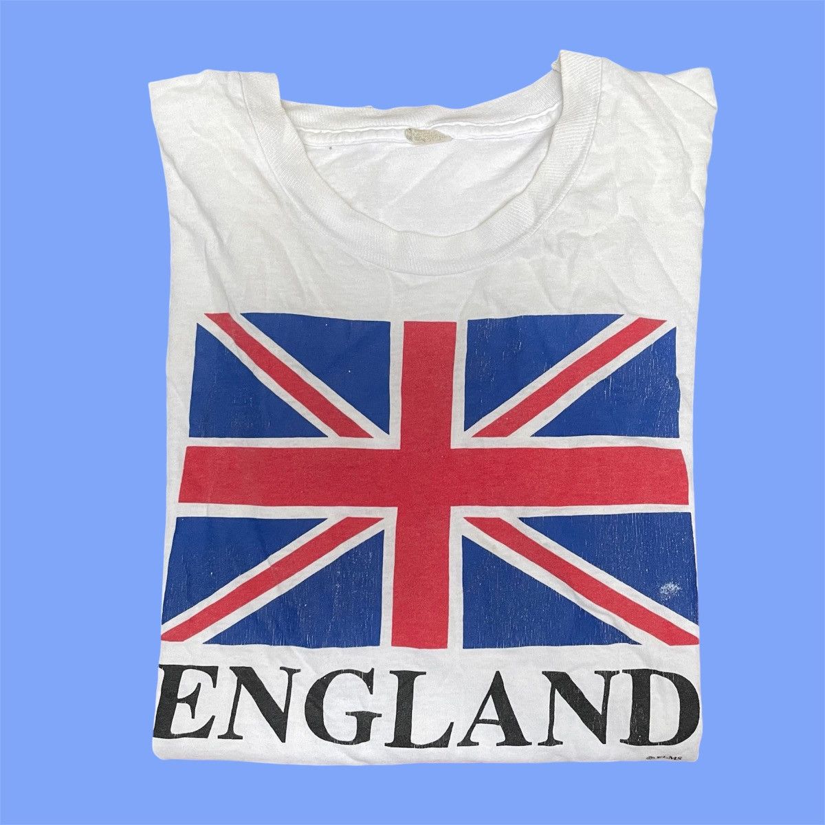 Vintage Vintage 80’s ENGLAND British Flag t shirt Size US XL / EU 56 / 4 - 7 Thumbnail