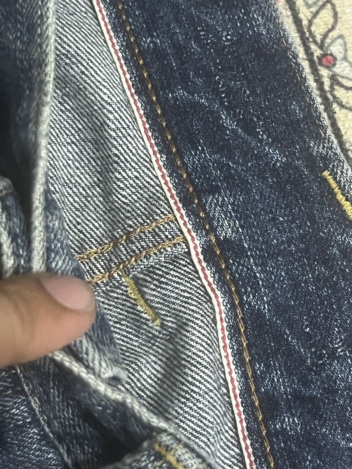 Vintage Vintage Japanese Brand Edwin 505 Half Selvedge Blue Jeans Size US 32 / EU 48 - 7 Thumbnail