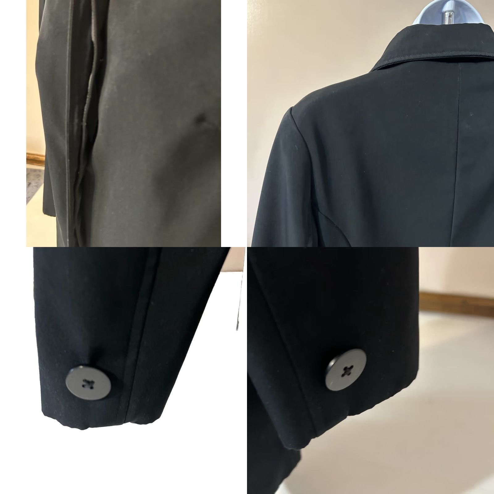 Merona VINTAGE Merona Coat Women Small Black Button Up Collar VN#1074381 RN#17730 Peacoat Size S / US 4 / IT 40 - 10 Thumbnail