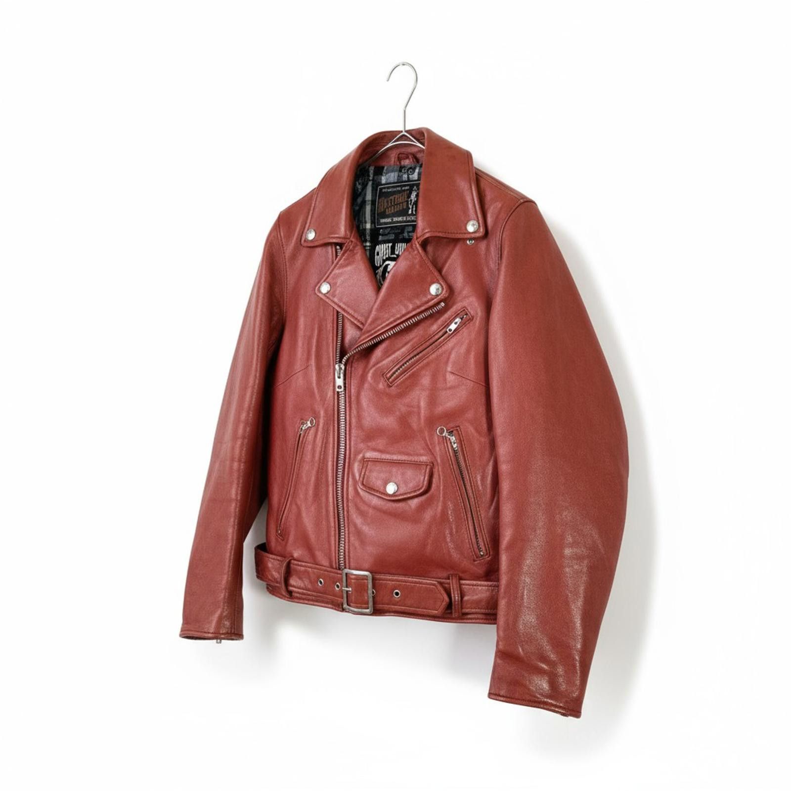 Hysteric Glamour Hysteric Glamour - Men's Brown Leather Biker Jacket Size US M / EU 48-50 / 2 - 1 Thumbnail
