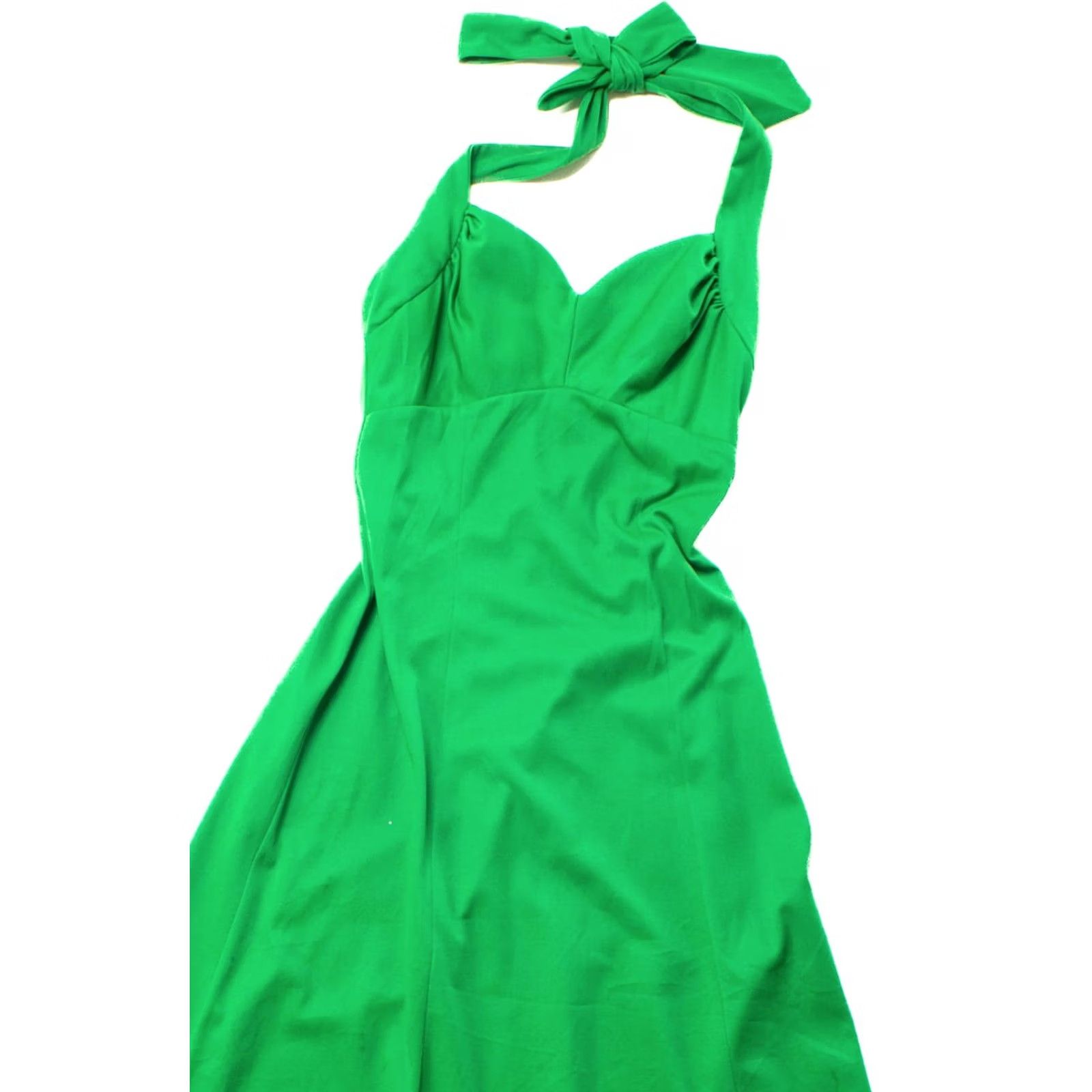 Vintage VINTAGE Jack Hartley Inc Green Tie Halter Dress Small Party Prom Gown Size S / US 4 / IT 40 - 6 Thumbnail