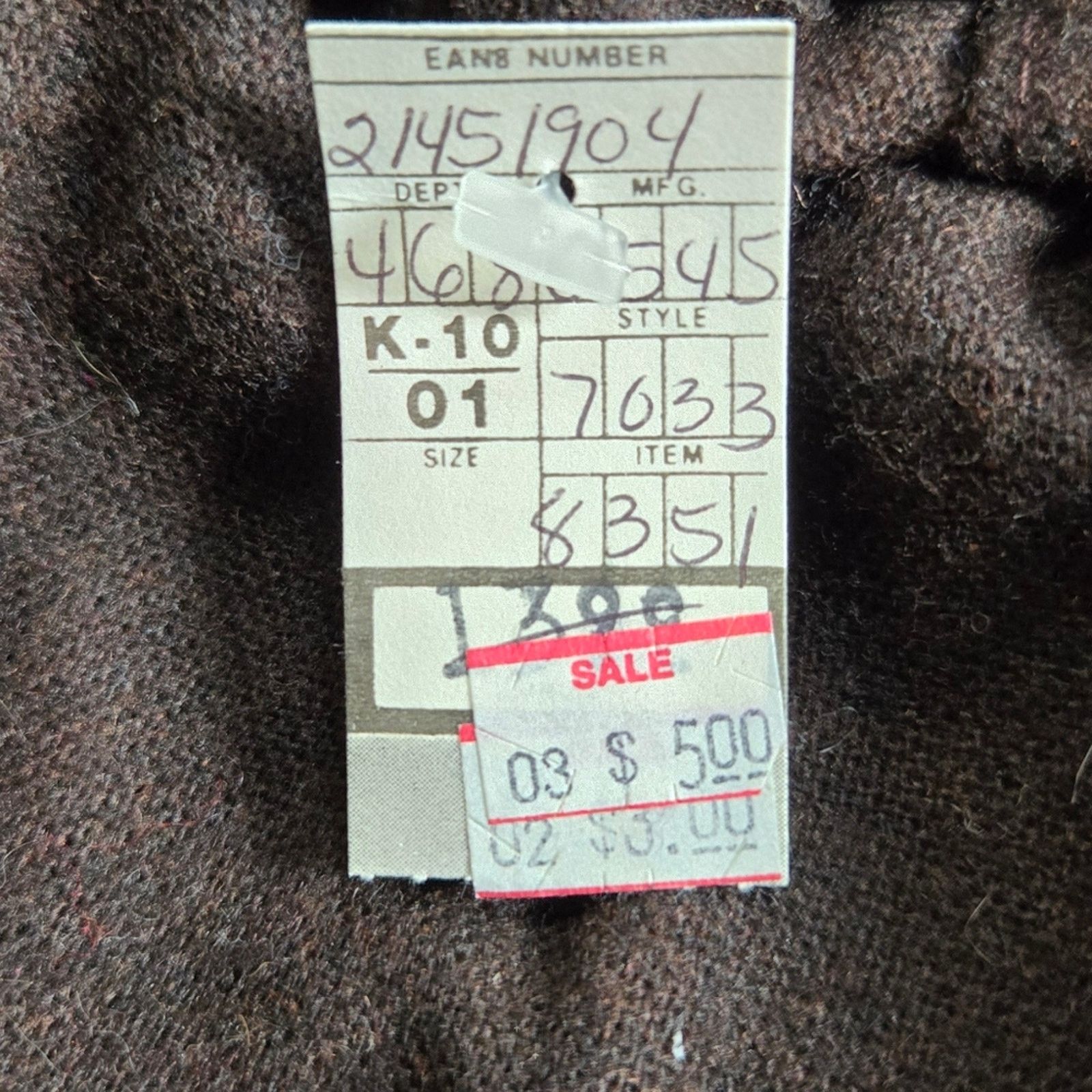 Other Vintage wool blend skirt with tie, NEW WITH TAGS! Size 34" / US 12 / IT 48 - 4 Thumbnail