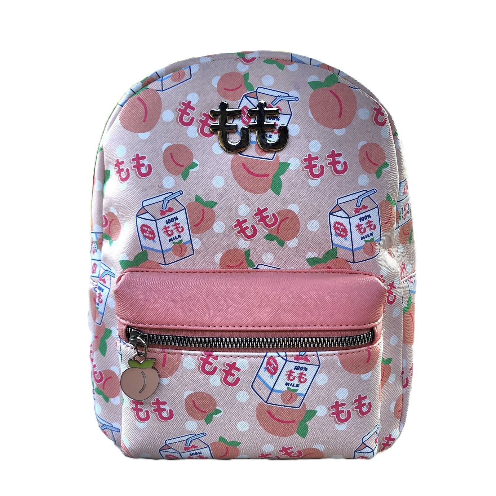 Designer BioWorld Pastel Peach Milk PVC Mini Backpack Size ONE SIZE - 3 Thumbnail