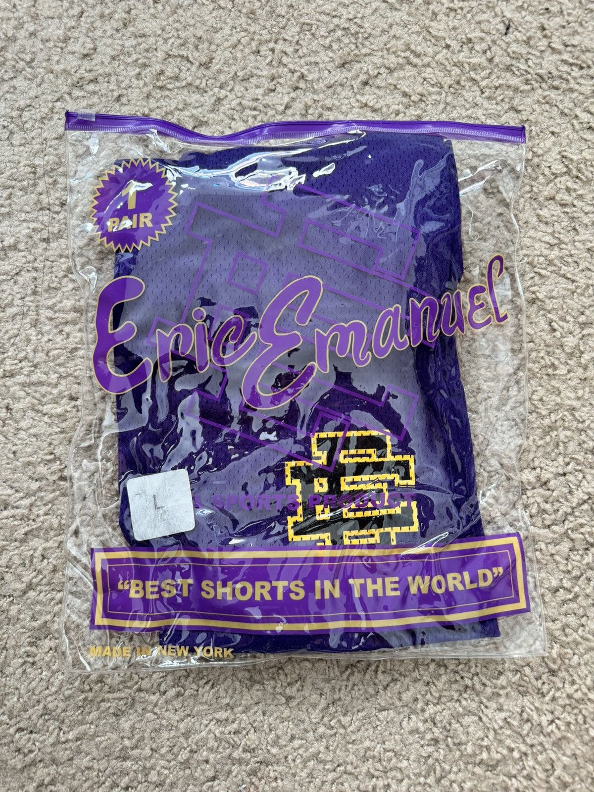 Eric Emanuel Eric Emanuel Basic Shorts Purple/Black Large Size US 36 / EU 52 - 1 Thumbnail