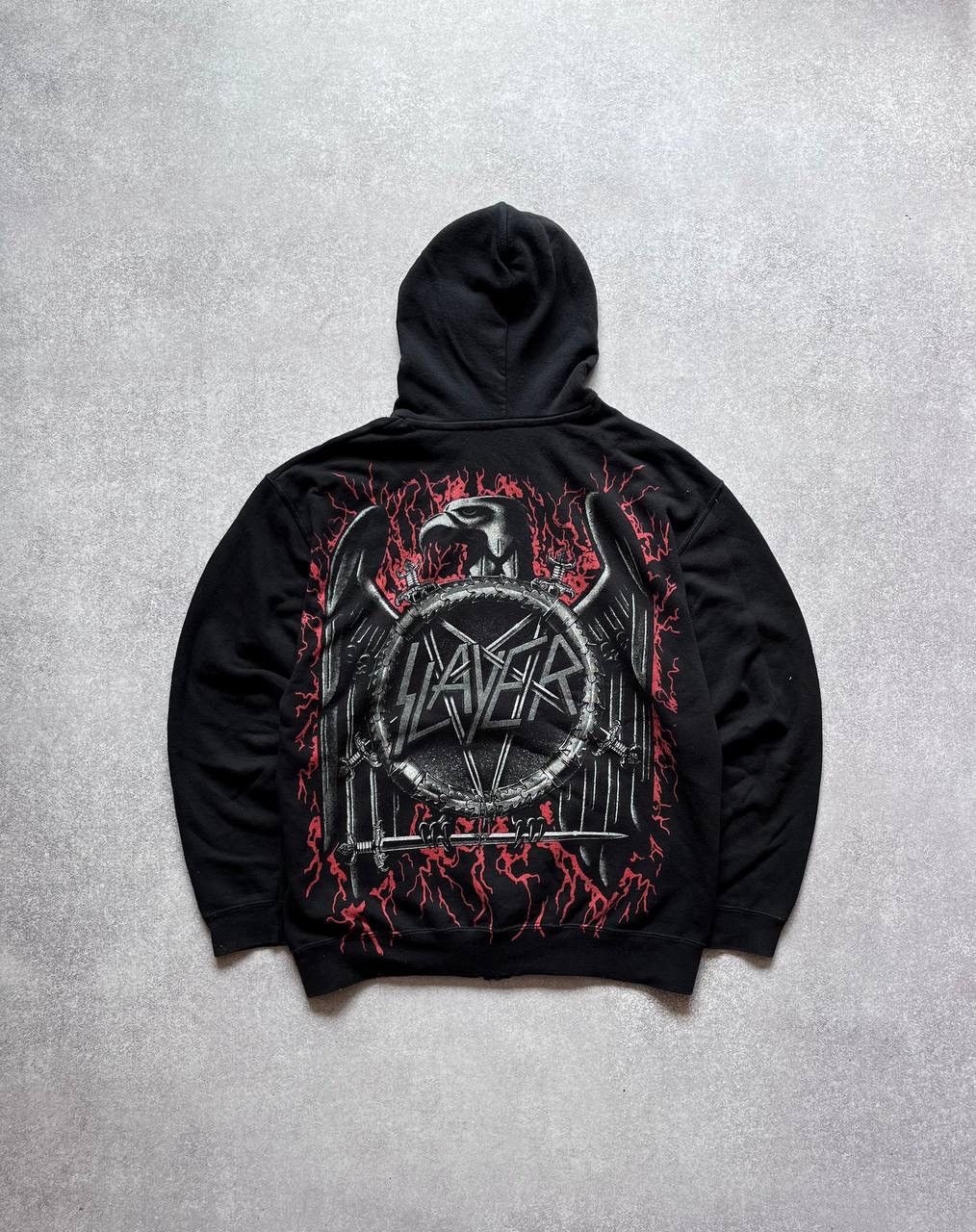 Slayer Vintage Slayer Overprint Eagle Boxy Zip Hoodie Y2K L Size US L / EU 52-54 / 3 - 4 Thumbnail