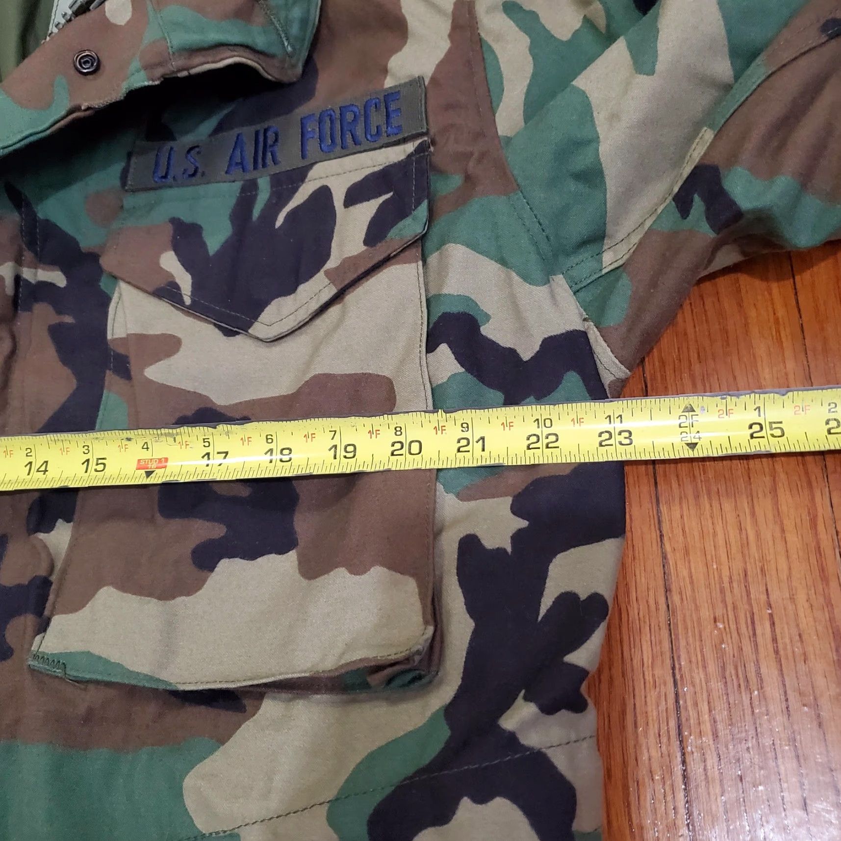 Vintage VINTAGE M65 Field Jacket Us Air Force Mens Medium Short Woodland Camo Coat 90s Military Zip Size US 31 - 7 Thumbnail