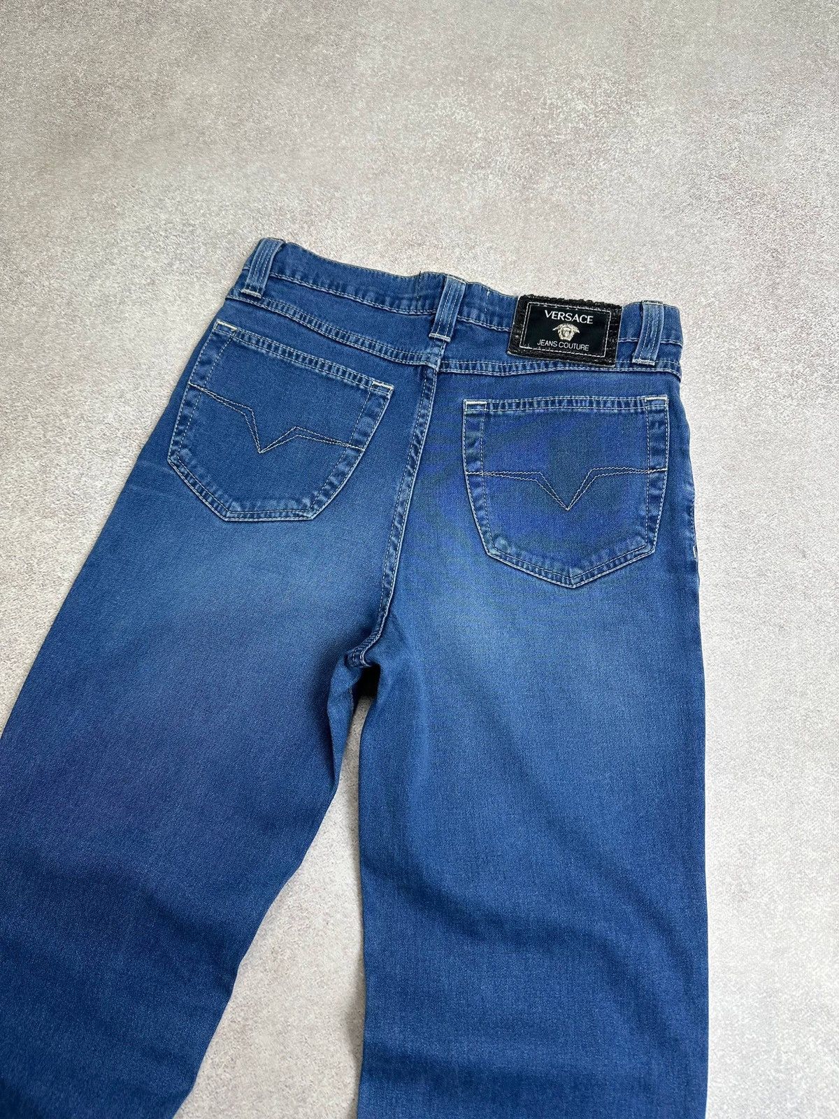 Versace Vintage Versace Medusa Blue Jeans Rare 29 Y2K Size US 29 - 2 Thumbnail