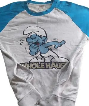 Vintage Vintage Whole Hauss Smurfs Raglan Sweatshirt Size US XL / EU 56 / 4 - 4 Thumbnail