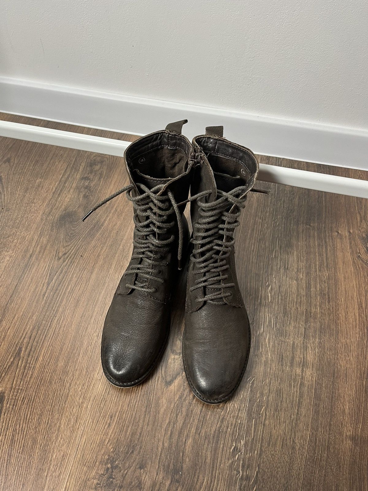 Japanese Brand × Vintage Vintage Avant-Garde Leather Lace-Up Biker Women’s Boots US 7 Size US 7 / IT 37 - 10 Thumbnail
