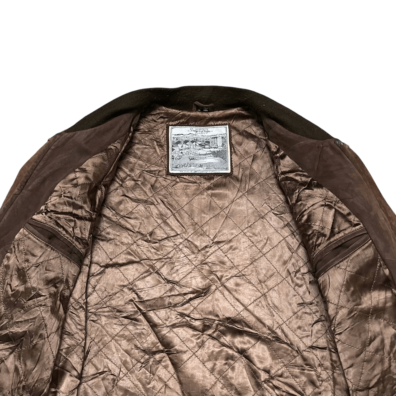 Genuine Leather Vintage Sawyer Of Napa Leather Bomber Jacket Size US M / EU 48-50 / 2 - 7 Thumbnail