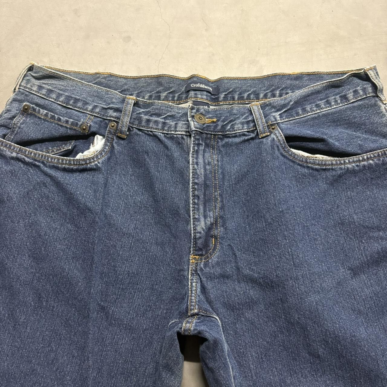 Vintage Crazy Vintage Y2K/2000s Super Baggy Workwear Style Medium Wash Denim Jeans! Size US 40 / EU 56 - 4 Thumbnail