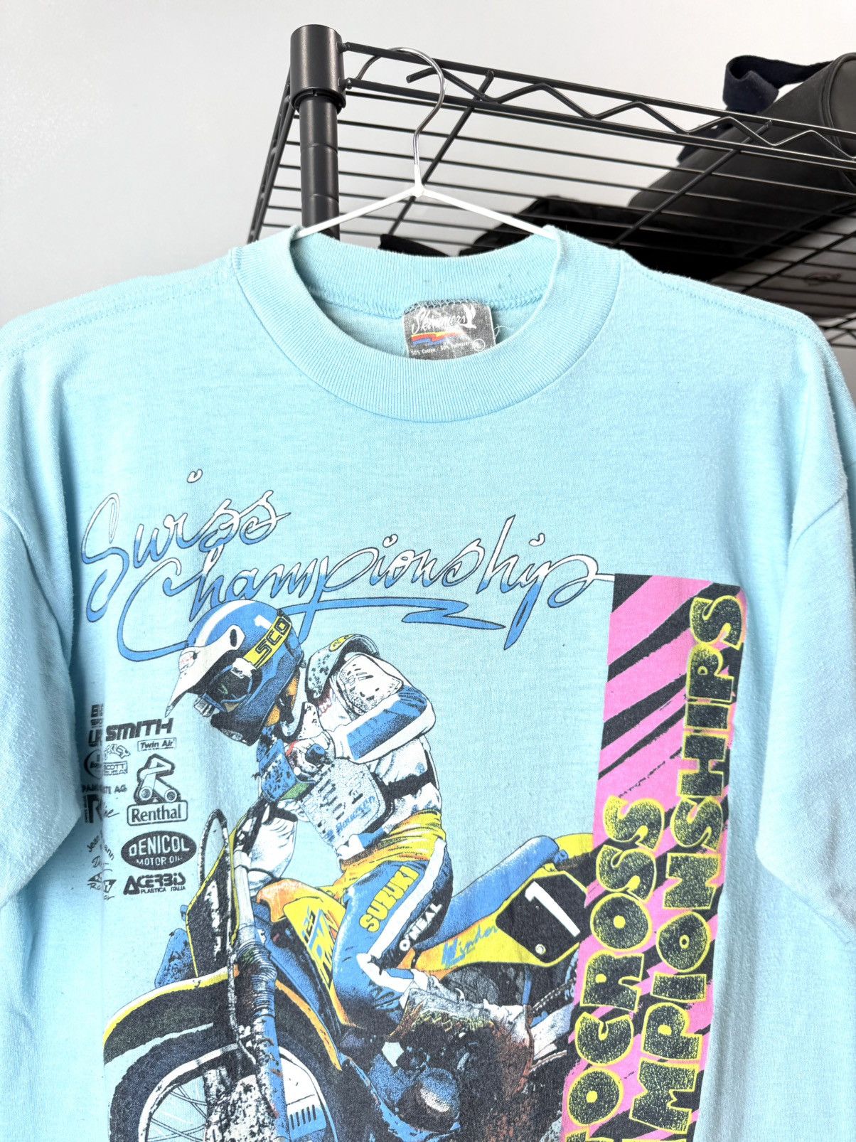 Vintage 80-90’s Vintage Motocross Championships Racing T Shirt Size US L / EU 52-54 / 3 - 2 Thumbnail