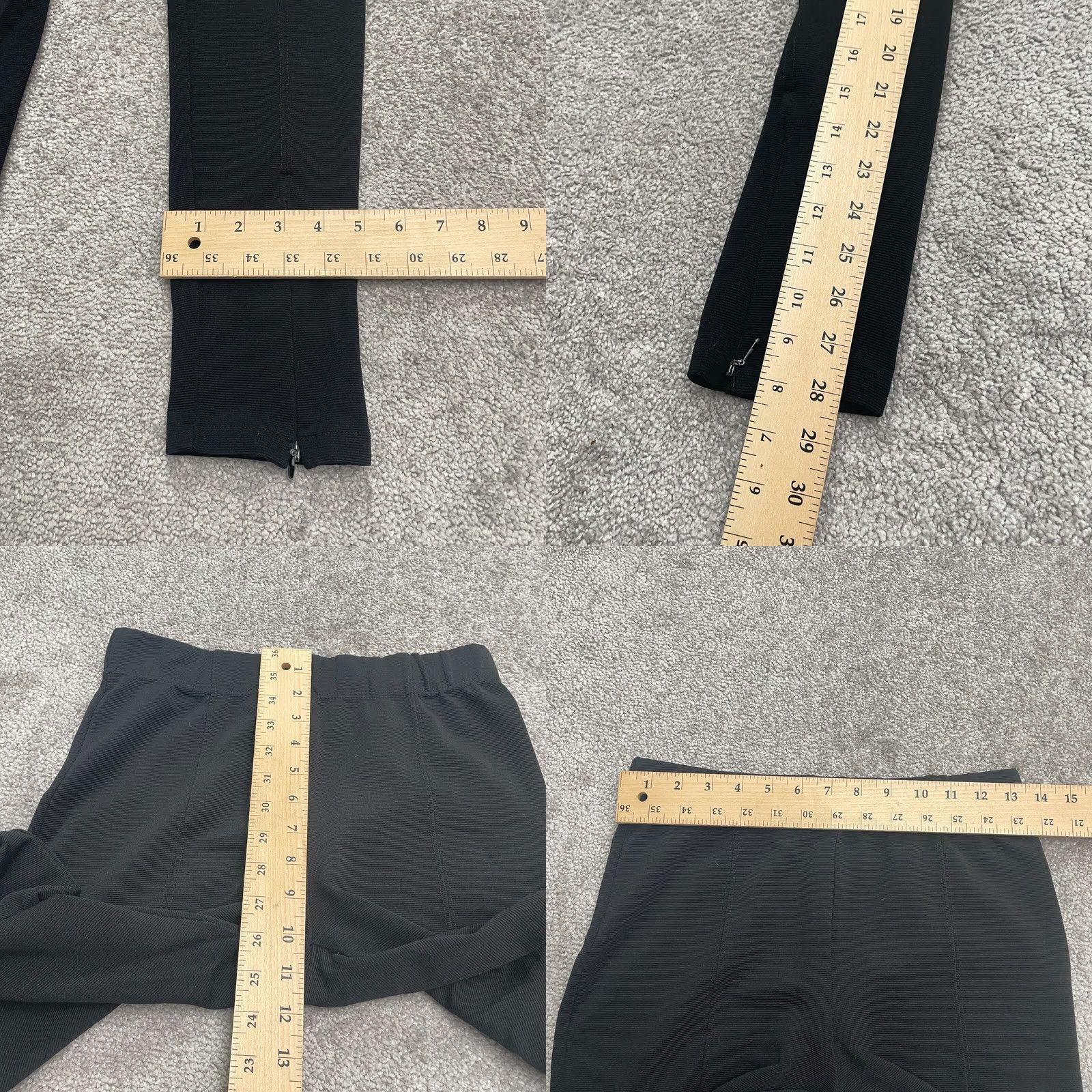H&M H&M Tapered Ankle Zip Pants Womens S Black High Rise Stretch Casual 26x28 Size 28" / US 6 / IT 42 - 8 Thumbnail