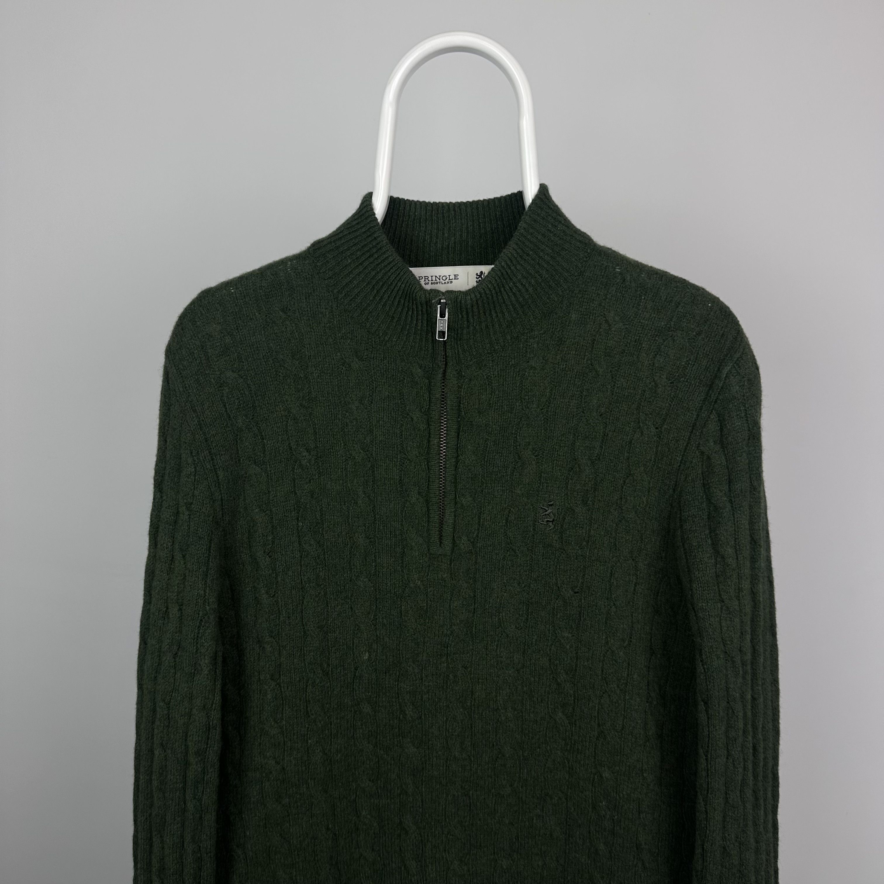 Pringle Of Scotland Pringle Of Scotland sweater men zip L green wool Size US L / EU 52-54 / 3 - 1 Thumbnail