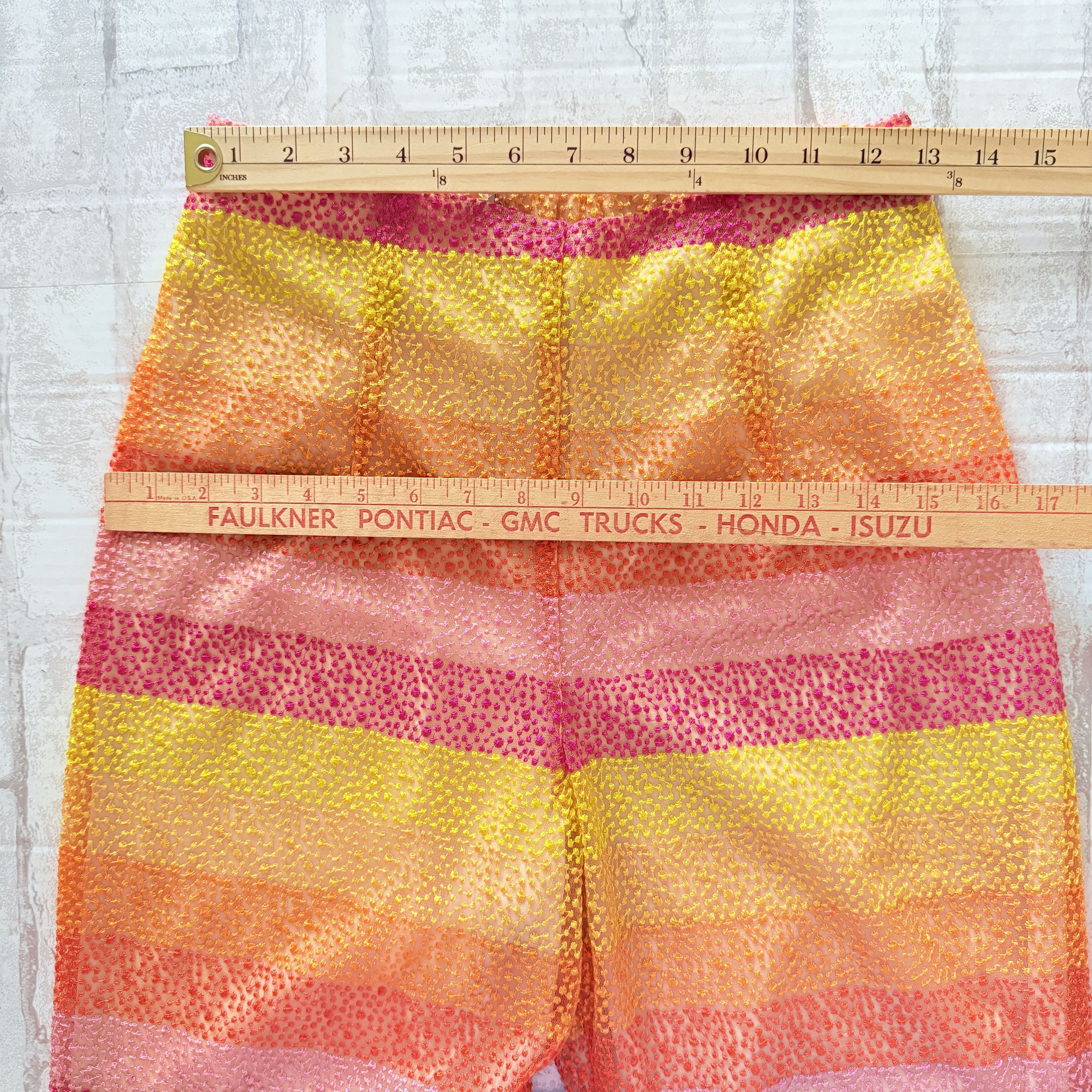 Show Me Your MuMu Show Me Your Mumu Striped Flare Leg Pants Fiesta Sunset Zip Size 26" / US 2 / IT 38 - 5 Thumbnail