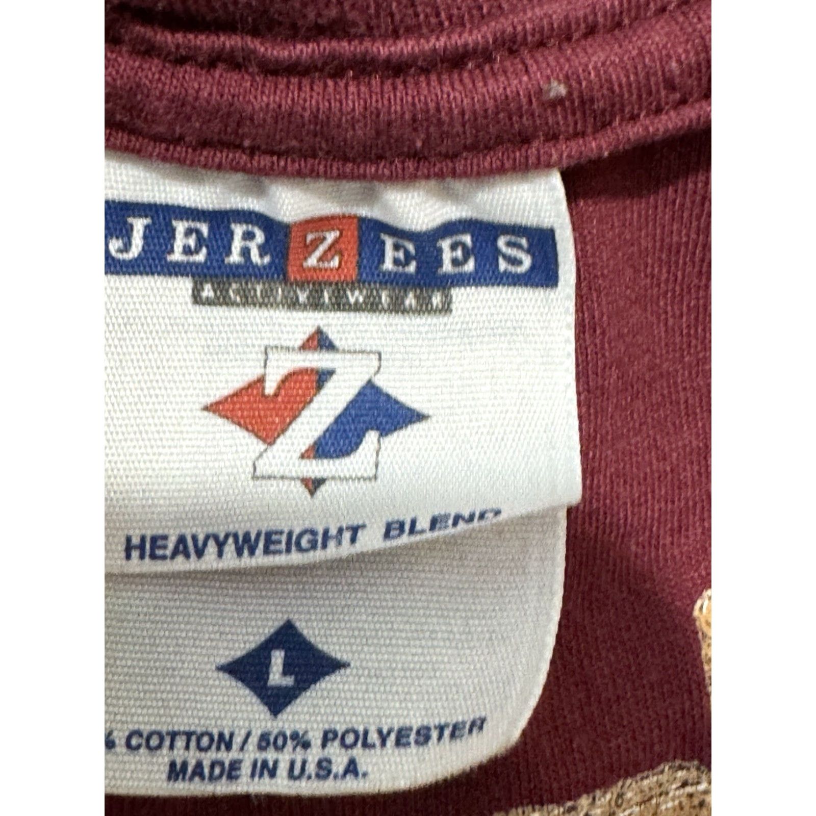 Jerzees VINTAGE Jerzees T-Shirt Red Large Unisex Adults 90s Nature Barn Farm Landscape Art Shirt Size US L / EU 52-54 / 3 - 5 Thumbnail