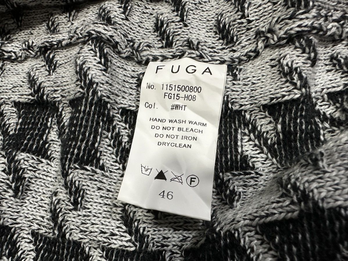 If Six Was Nine × Japanese Brand × Le Grande Bleu (L.G.B.) 🔥Sick Y2K Fuga Ribbed Knit Jacket Zip Houndstooth Jacquard Size US M / EU 48-50 / 2 - 12 Thumbnail