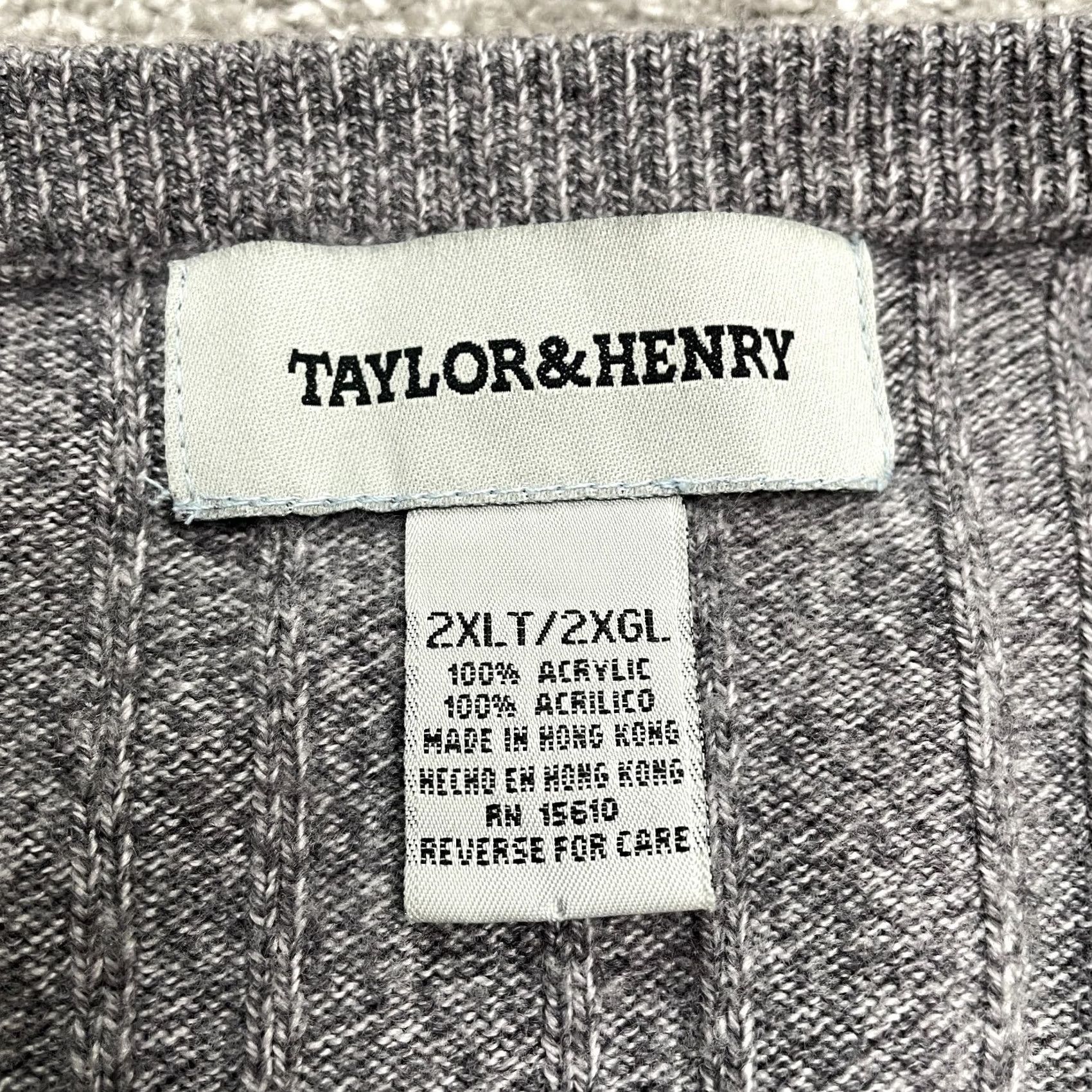 Vintage Taylor & Henry Sweater Mens 2XLT Heather Brown V-Neck Pullover Classic Size US XXL / EU 58 / 5 - 4 Thumbnail