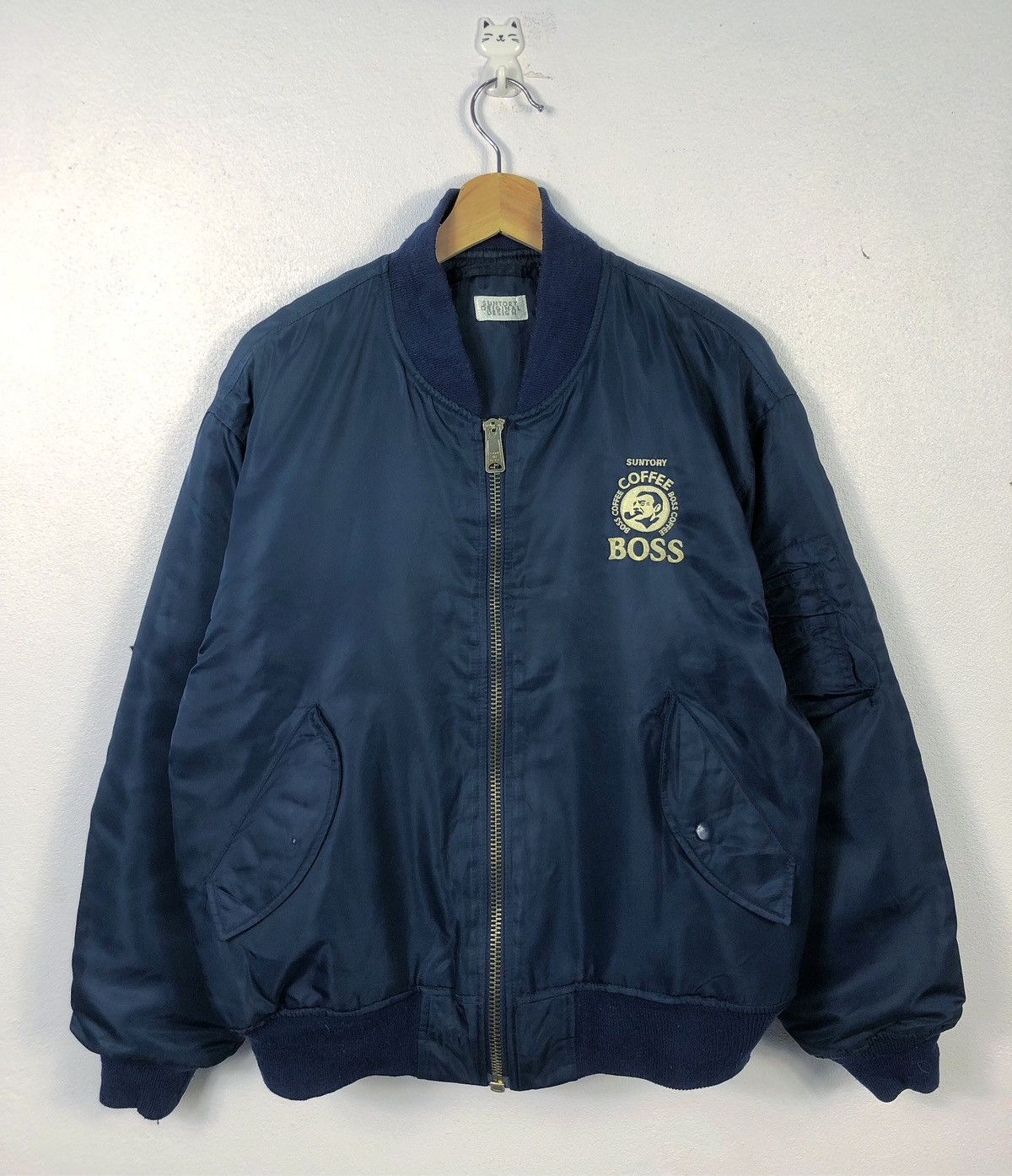 Japanese Brand × Vintage Vintage Suntory Coffee Boss Embroidered Logo Bomber Jacket Size US XL / EU 56 / 4 - 2 Thumbnail