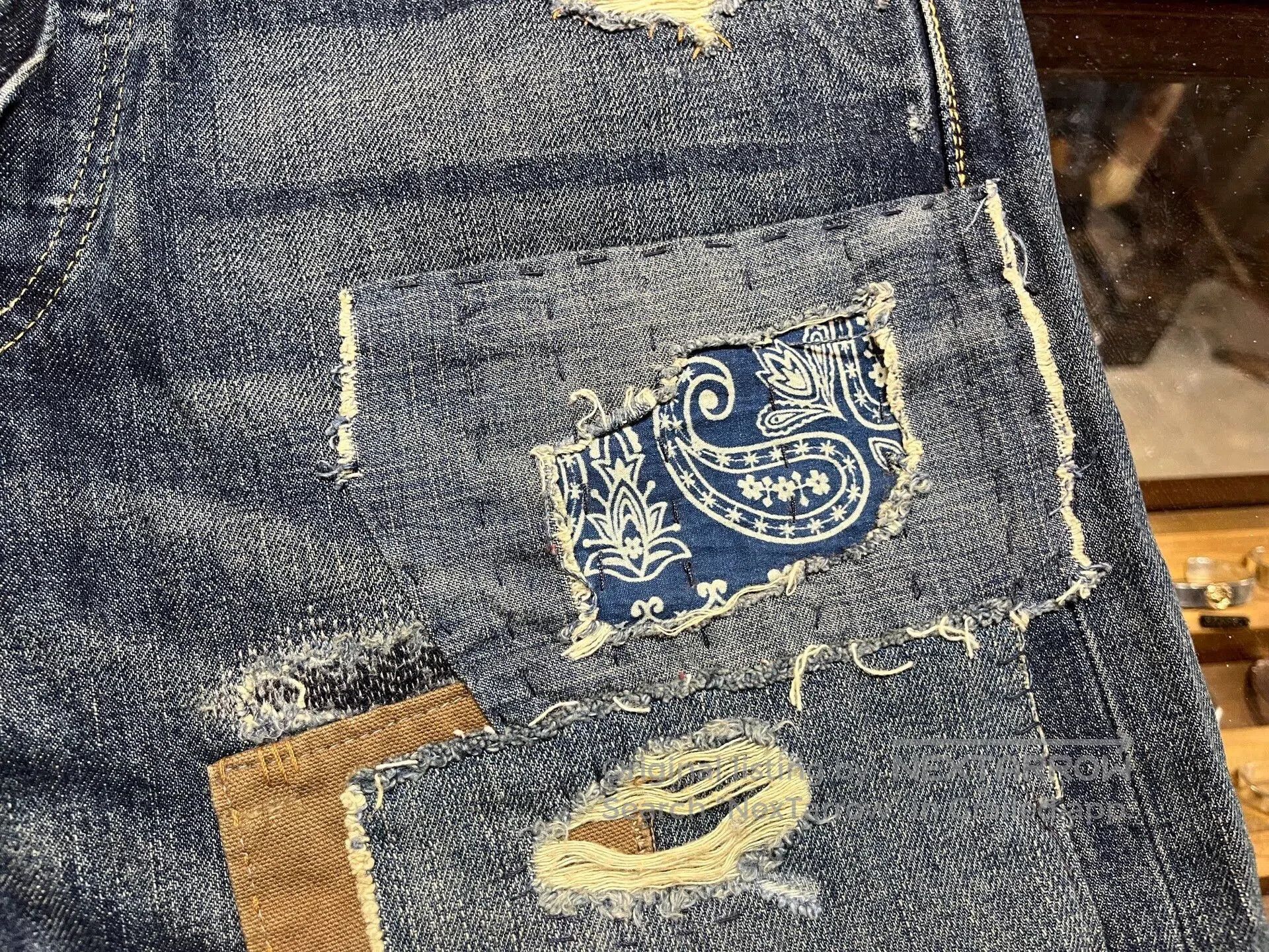 RRL Ralph Lauren rrl limited edition patchwork jeans. Size US 31 - 7 Thumbnail