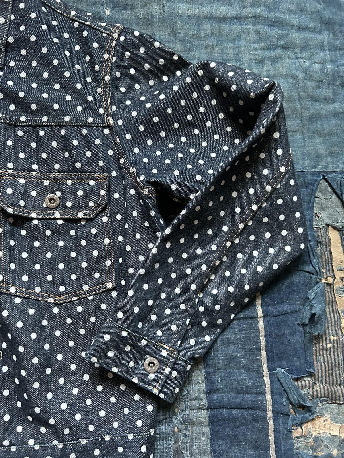 Kapital Kapital dotted dots denim 2nd jacket Size US L / EU 52-54 / 3 - 6 Thumbnail