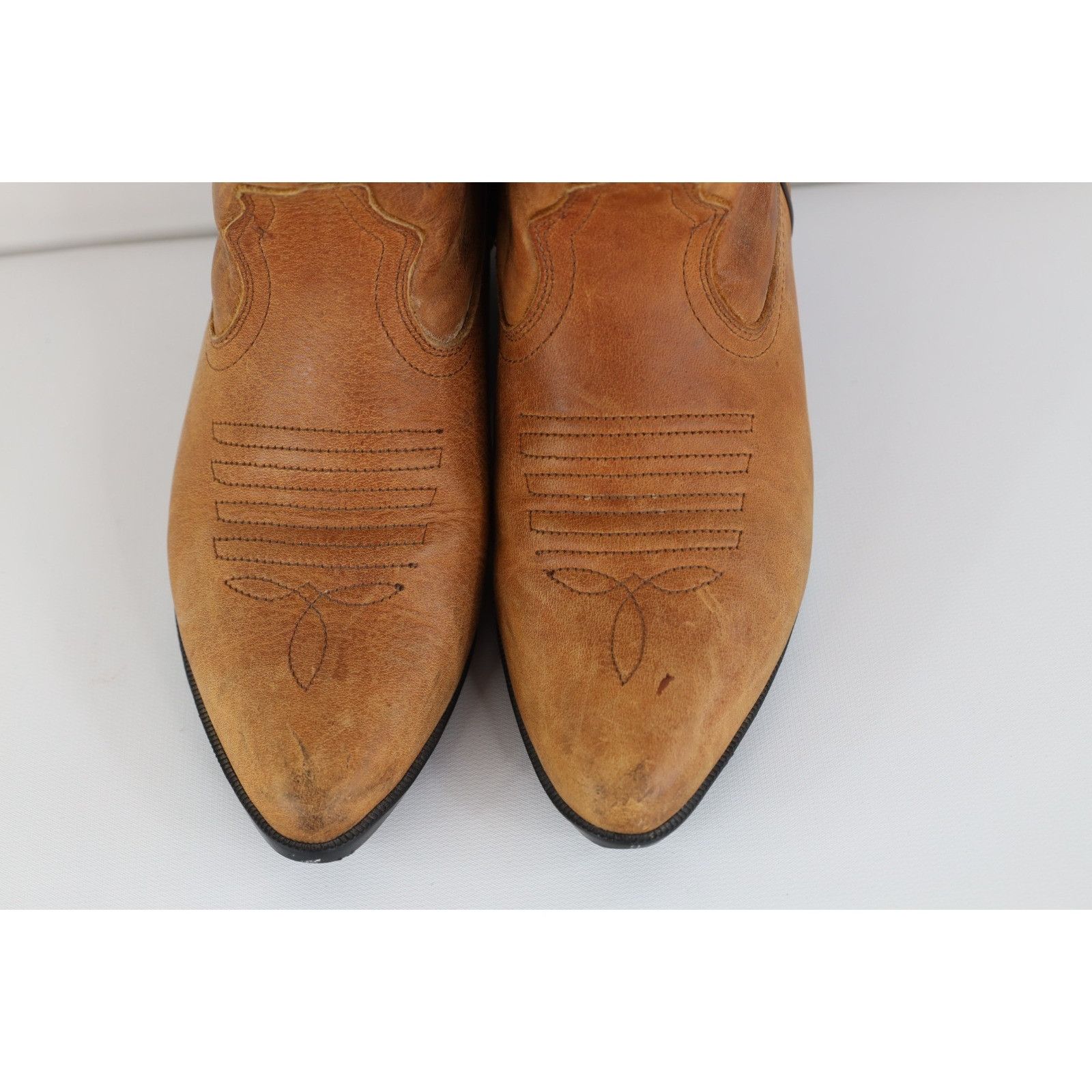 Vintage Vintage 70s 80s Streetwear Braided Leather Cowboy Boots Size US 6 / IT 36 - 3 Thumbnail