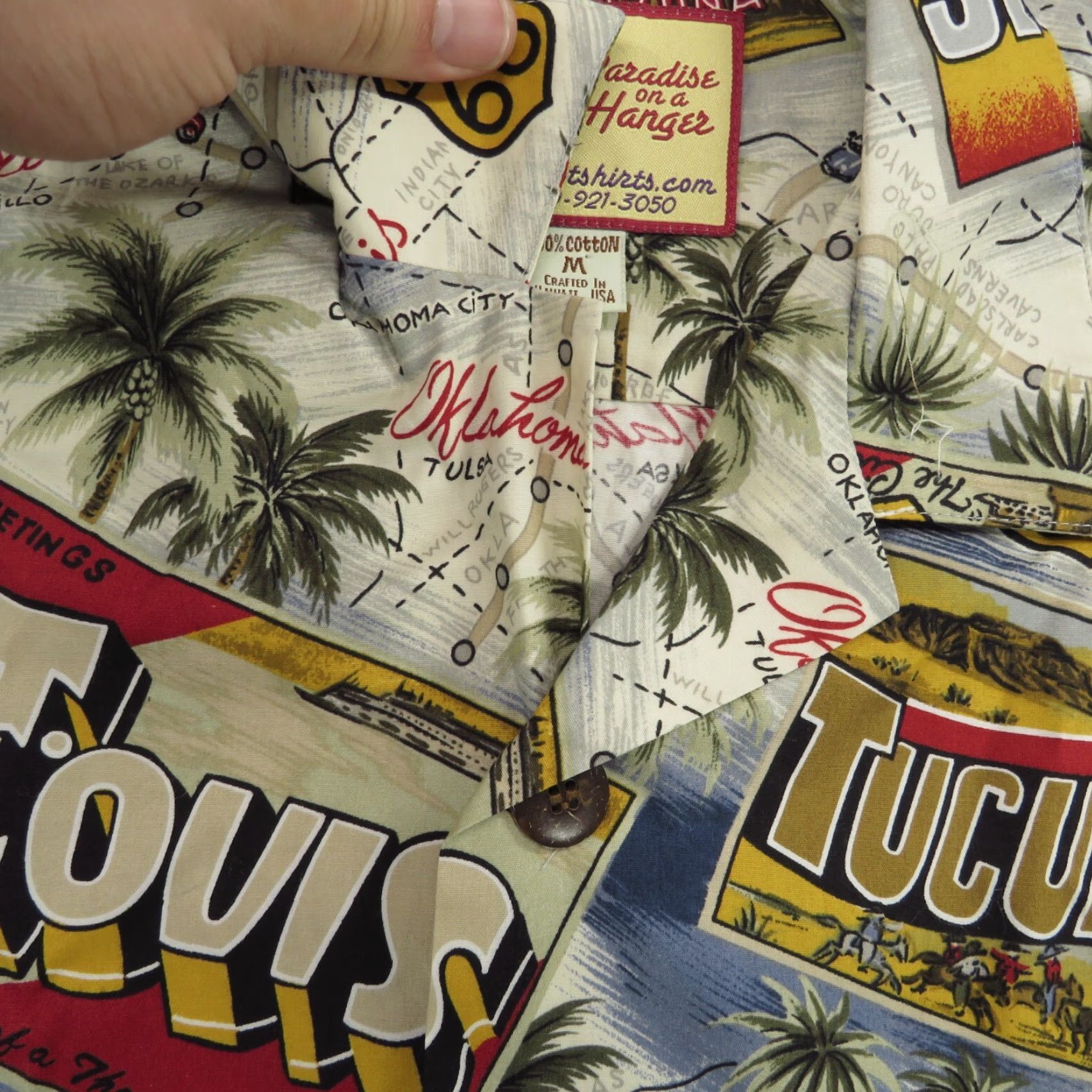 Vintage VINTAGE Paradise on a Hanger Mens Shirt Size US M / EU 48-50 / 2 - 4 Thumbnail