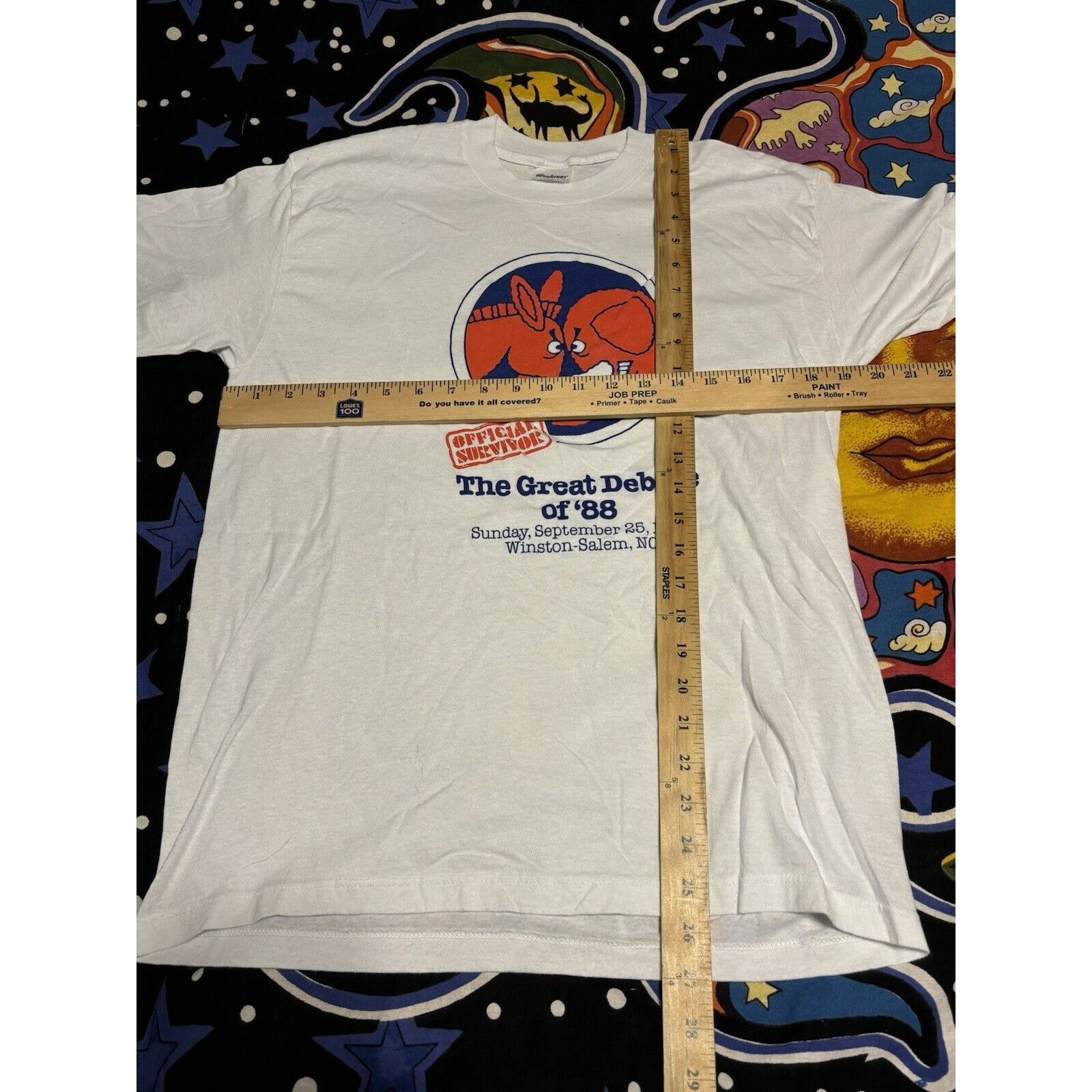 Other Vintage the great debate of 88 political T-shirt white Sz L Size US L / EU 52-54 / 3 - 5 Thumbnail